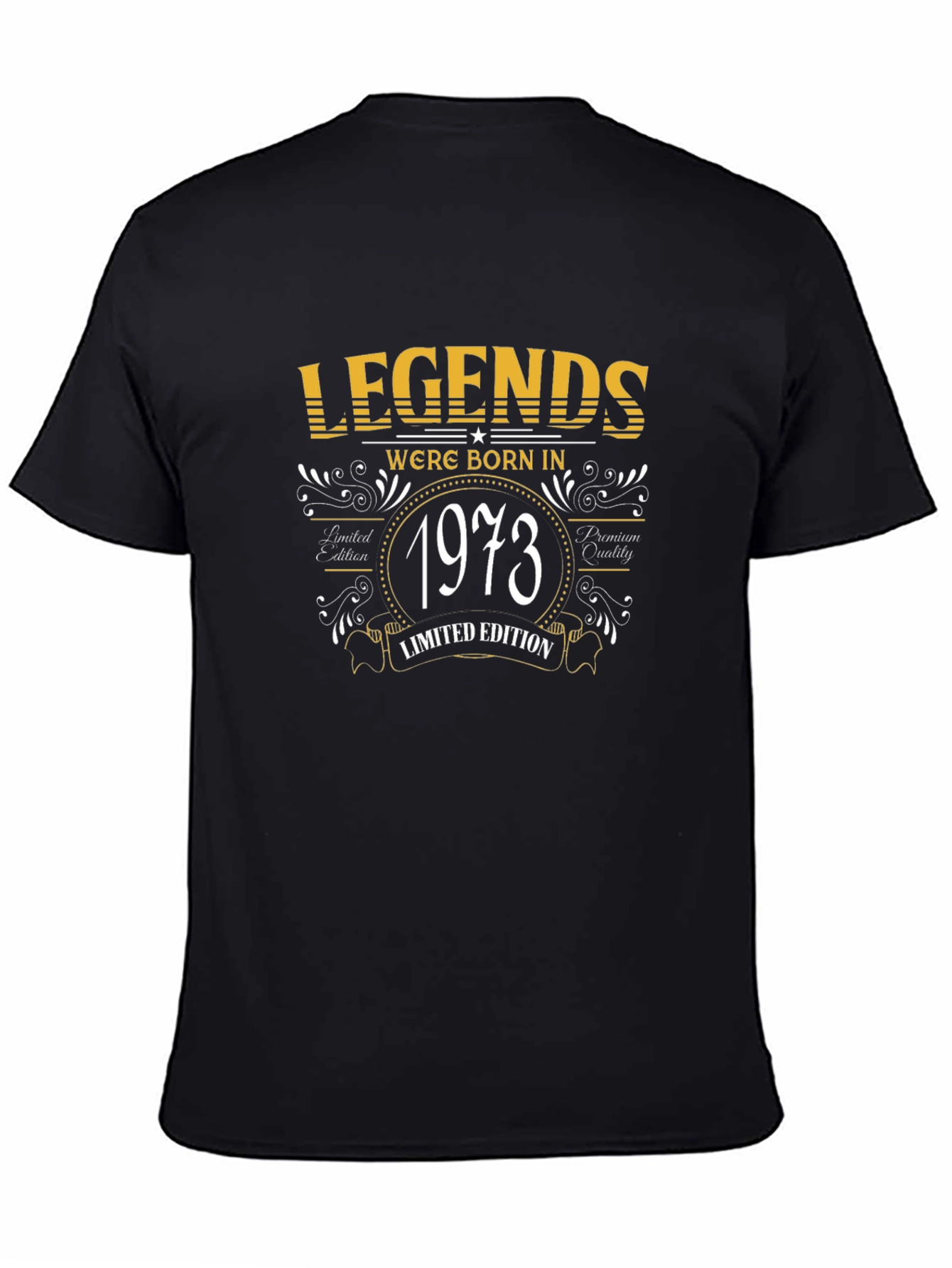 Legends Born in 1973 Black T-Shirt