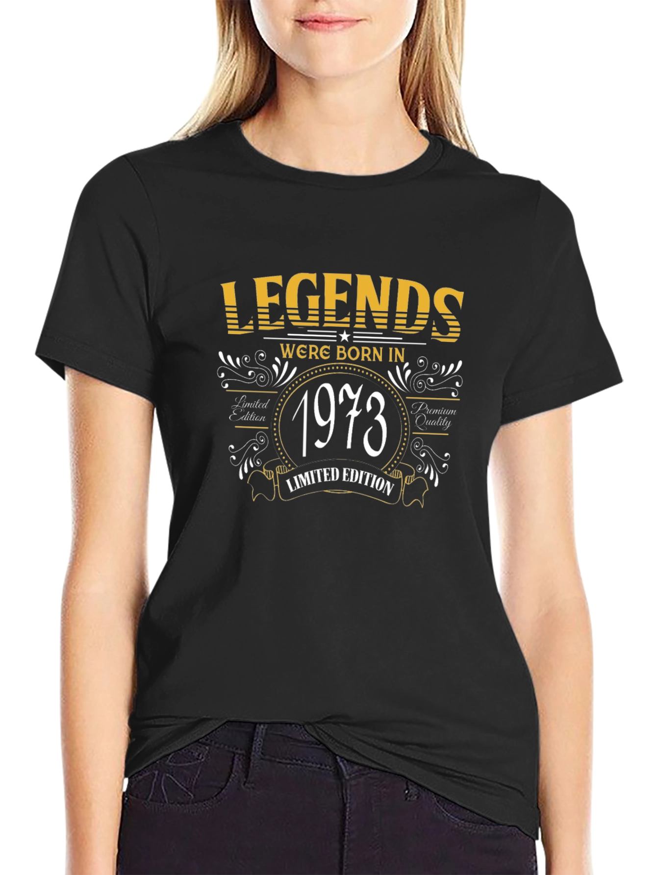 Legends Born in 1973 Black T-Shirt