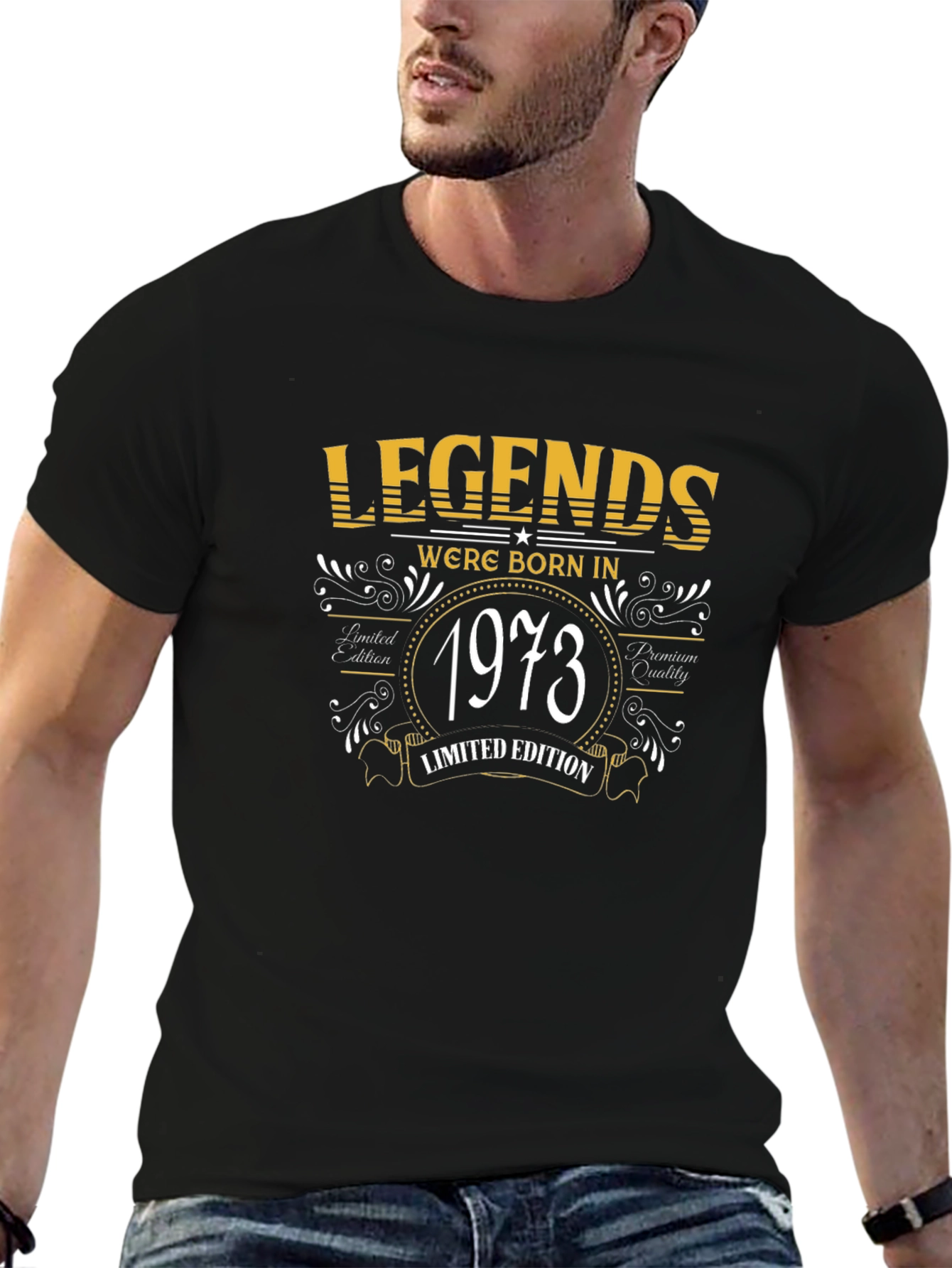 Legends Born in 1973 Black T-Shirt