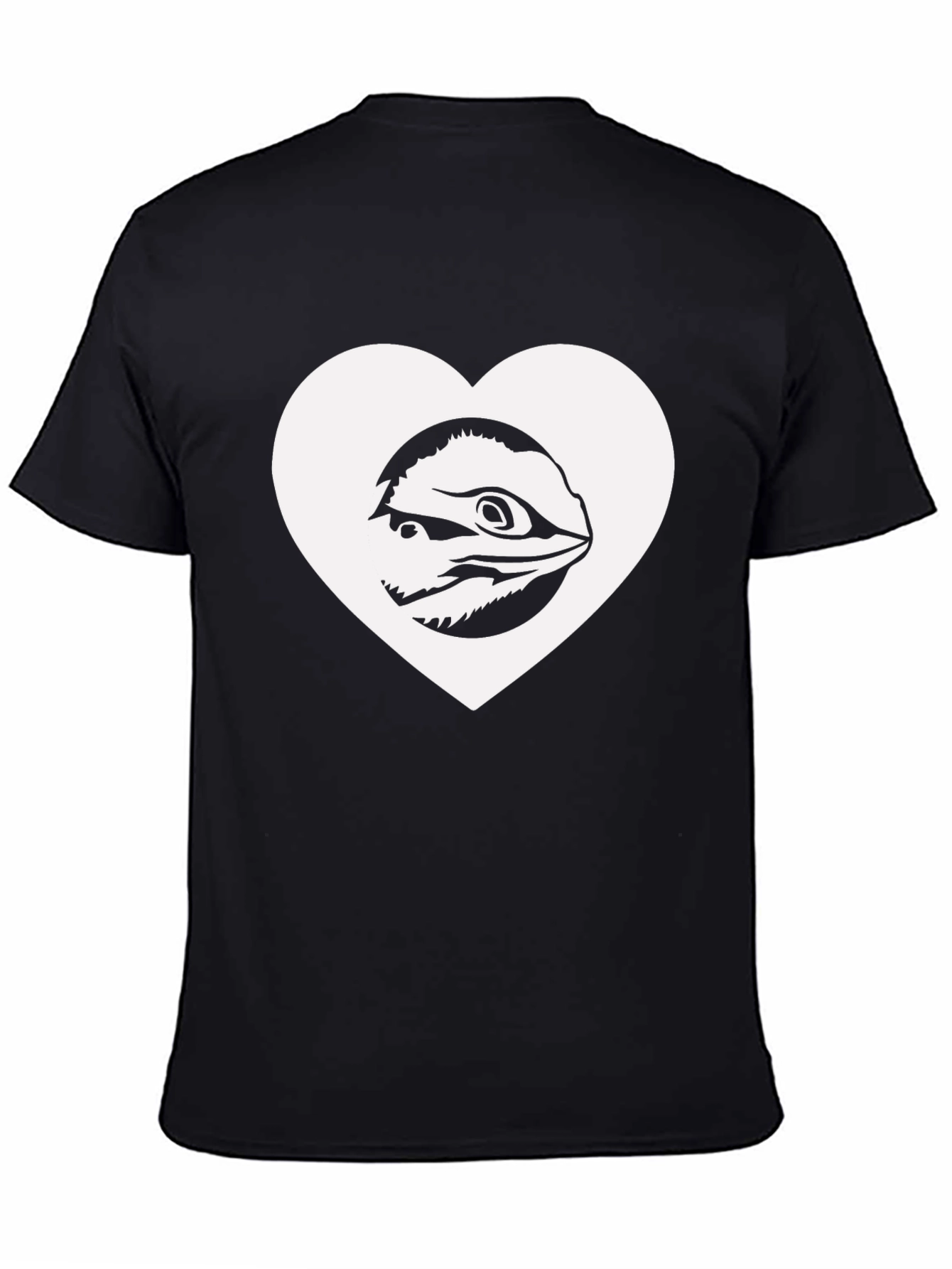 Bearded Dragon Love Tee - Black Cotton T-Shirt
