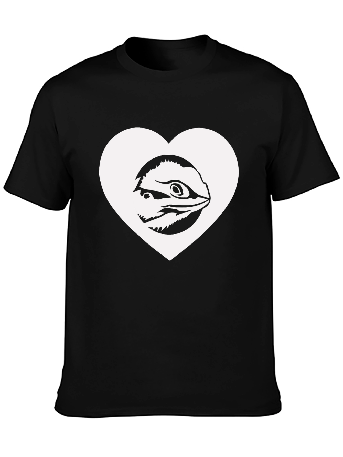 Bearded Dragon Love Tee - Black Cotton T-Shirt
