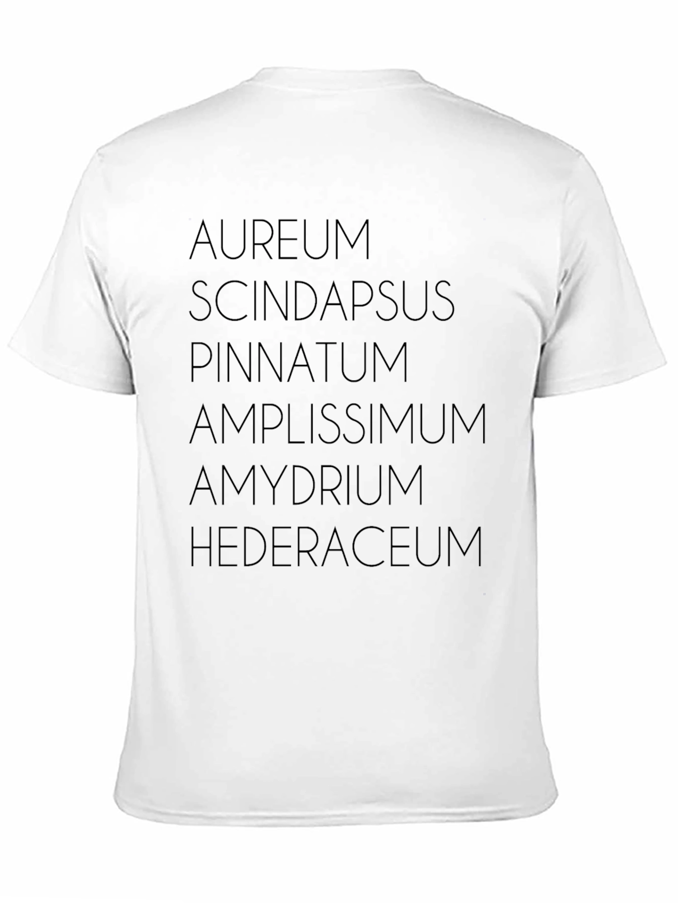 Latin Plant Names Black T-Shirt