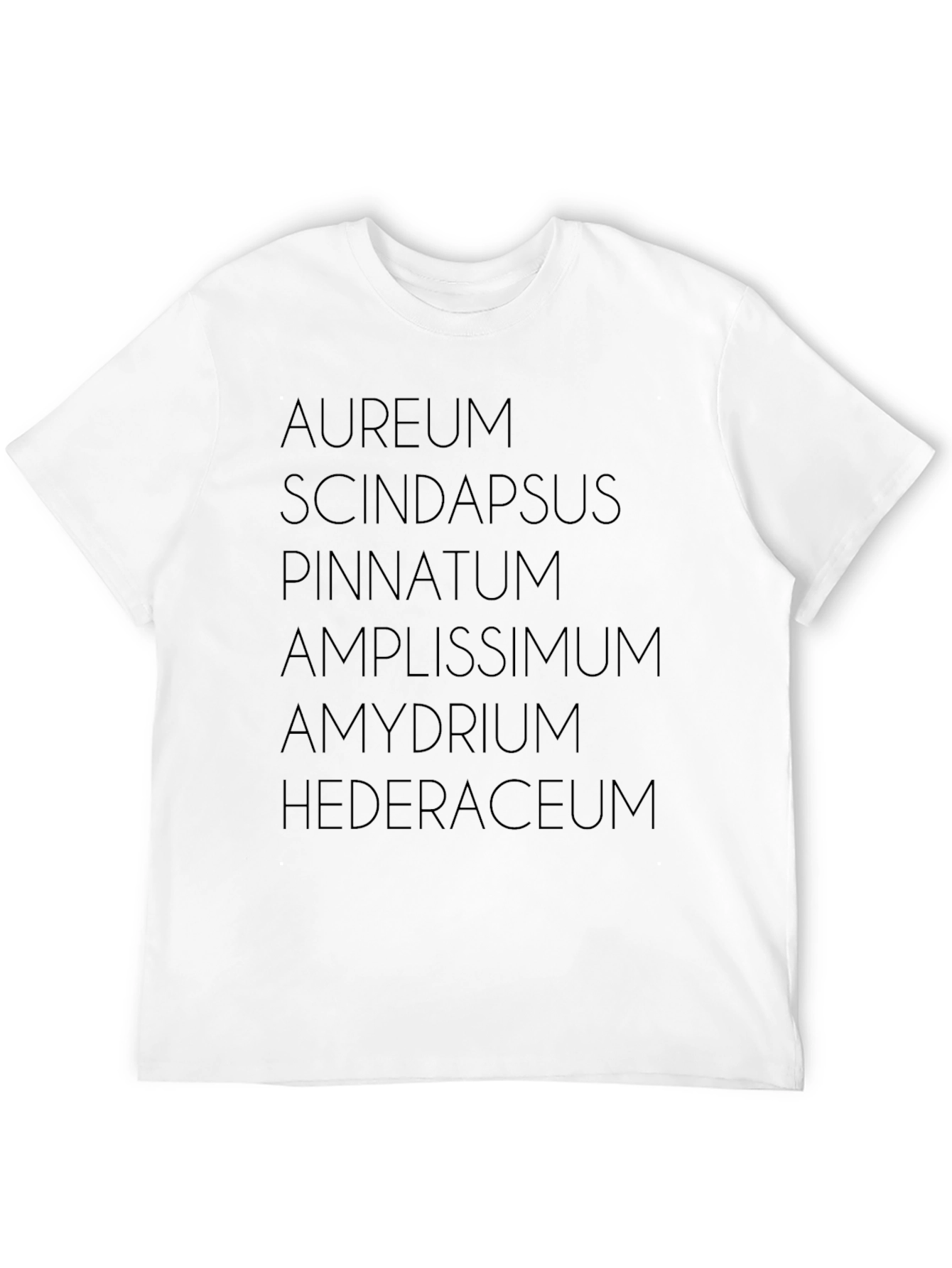 Latin Plant Names Black T-Shirt