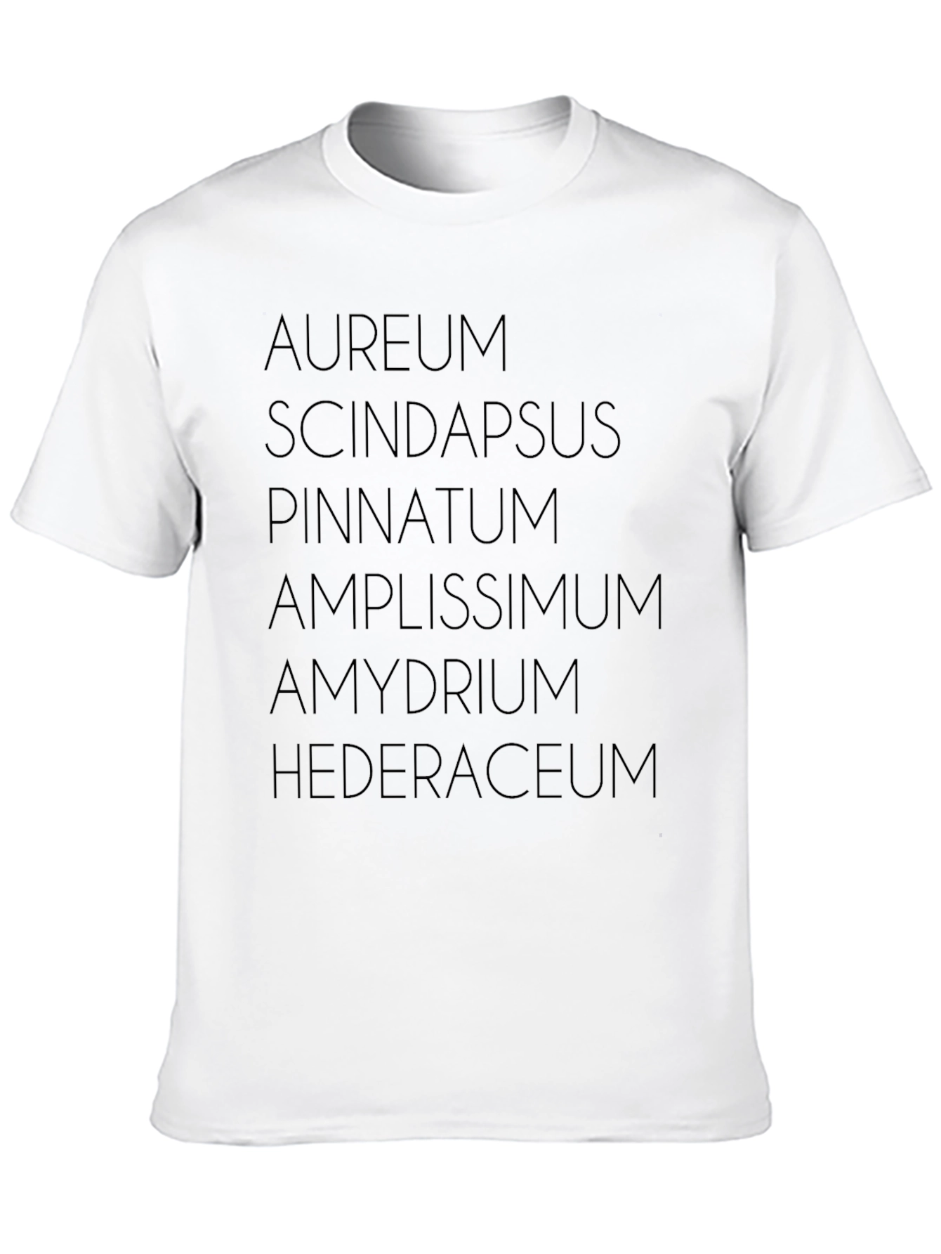 Latin Plant Names Black T-Shirt