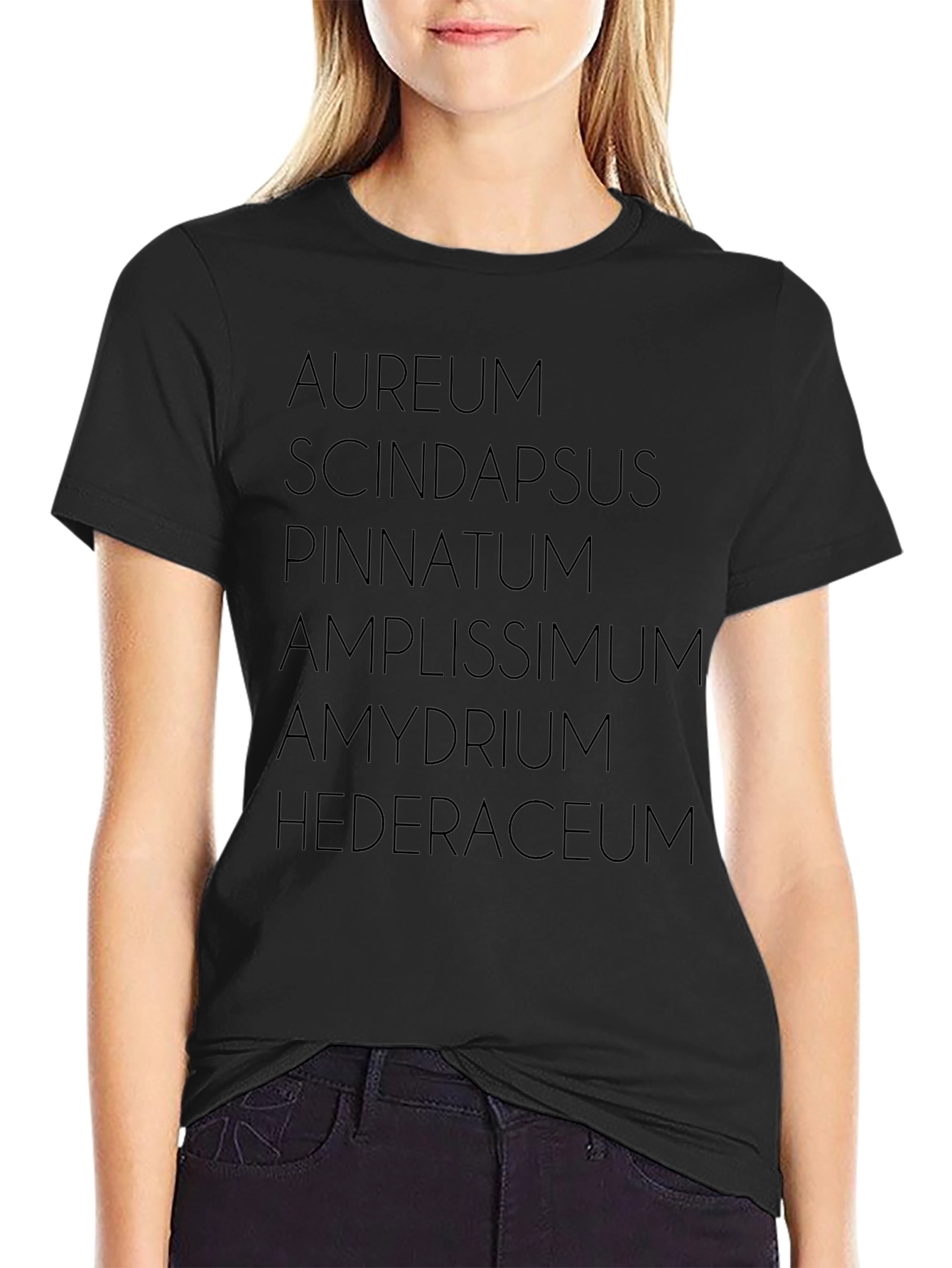 Latin Plant Names Black T-Shirt
