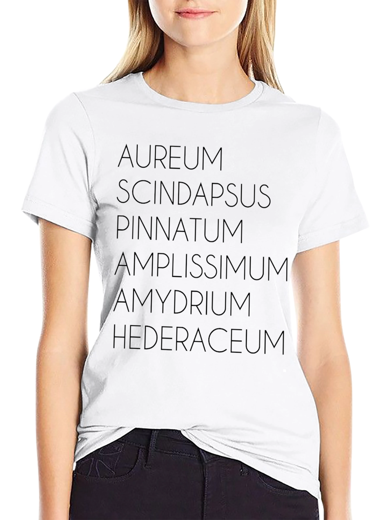 Latin Plant Names Black T-Shirt