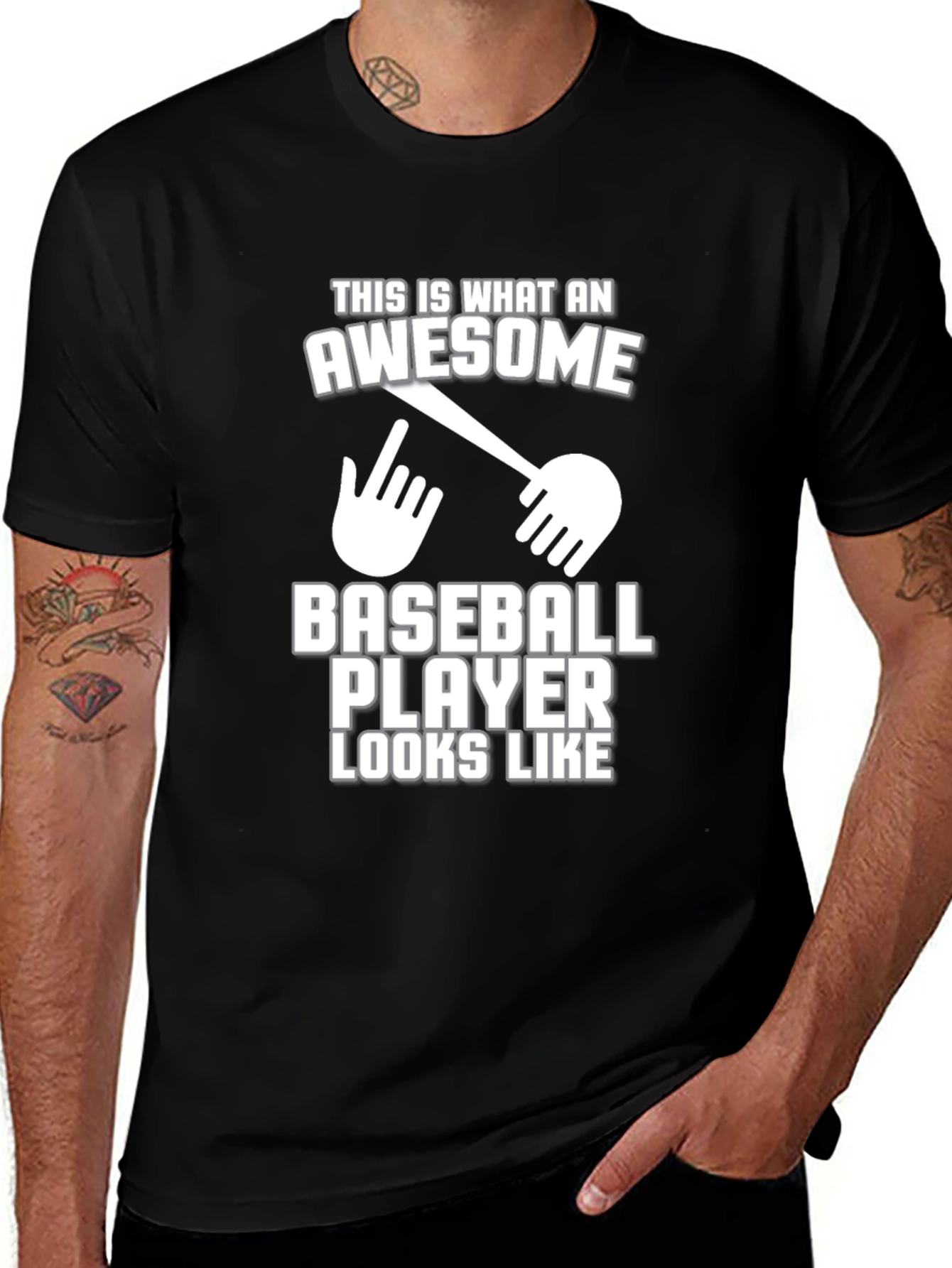 Awesome Baseball Player Graphic Tee