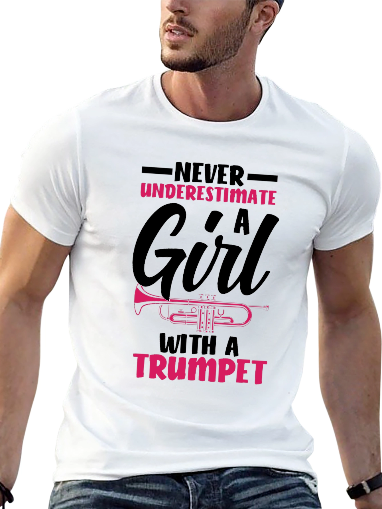 Never Underestimate A Girl With a Trumpet T-Shirt