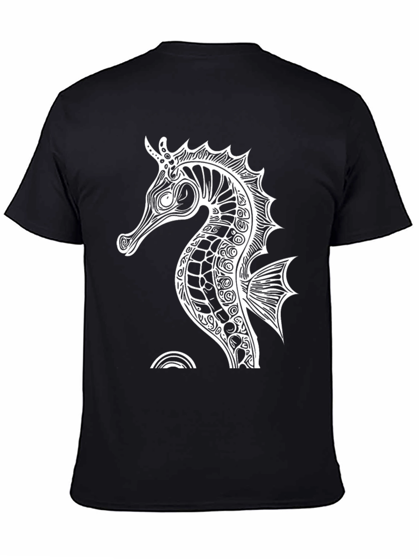 Seahorse Graphic Tee - Stylish Black T-Shirt