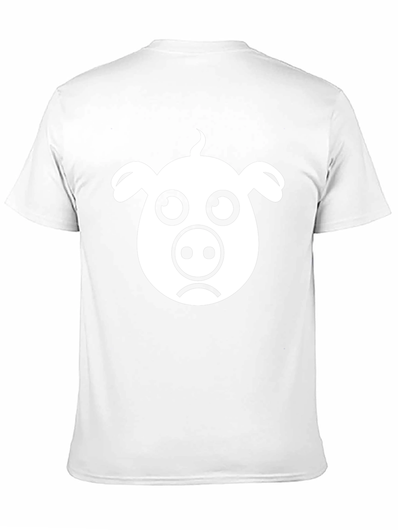 Sad Piggy T-Shirt - Black Cotton Tee