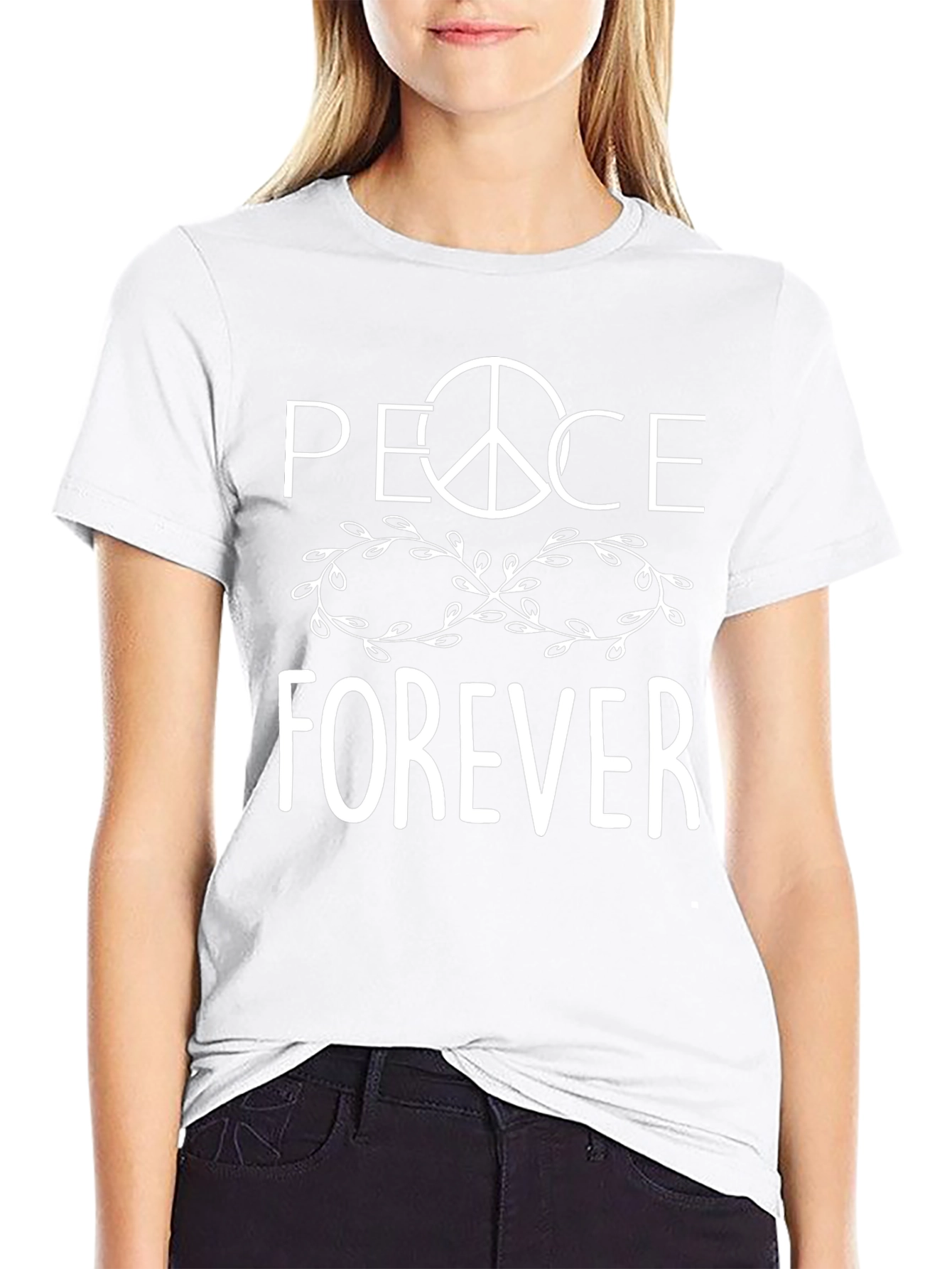 Peace Forever Graphic T-Shirt - Black