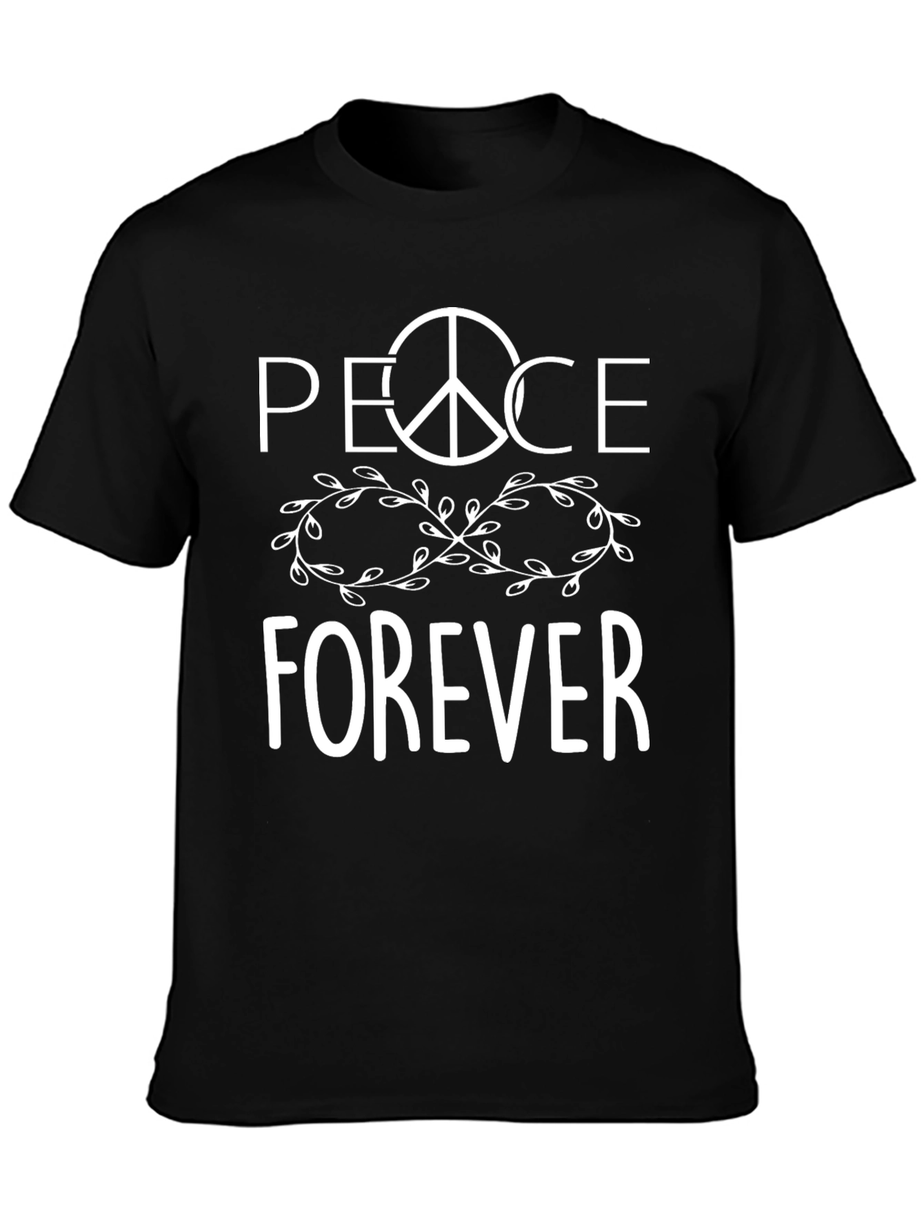 Peace Forever Graphic T-Shirt - Black