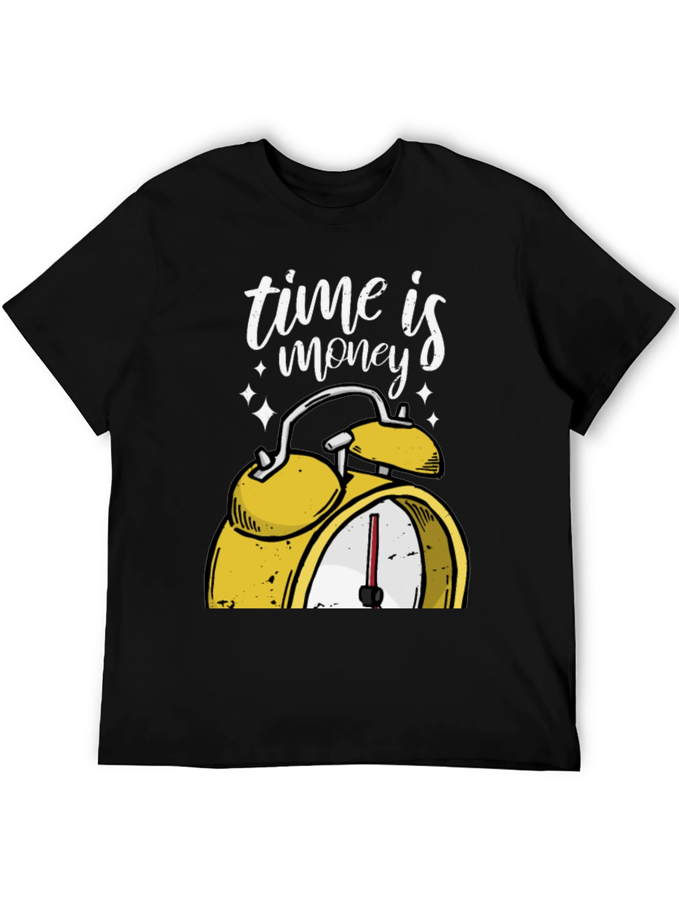 Time is Money Graphic T-Shirt - Black Cotton Tee