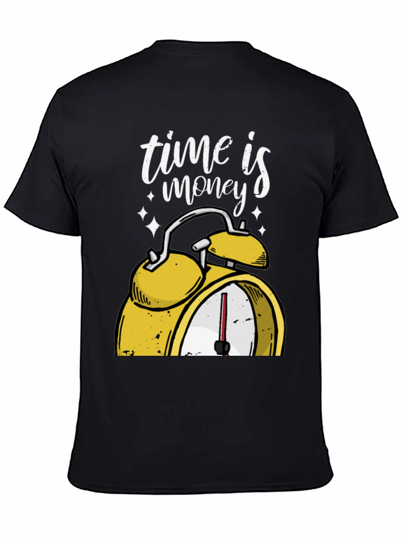 Time is Money Graphic T-Shirt - Black Cotton Tee