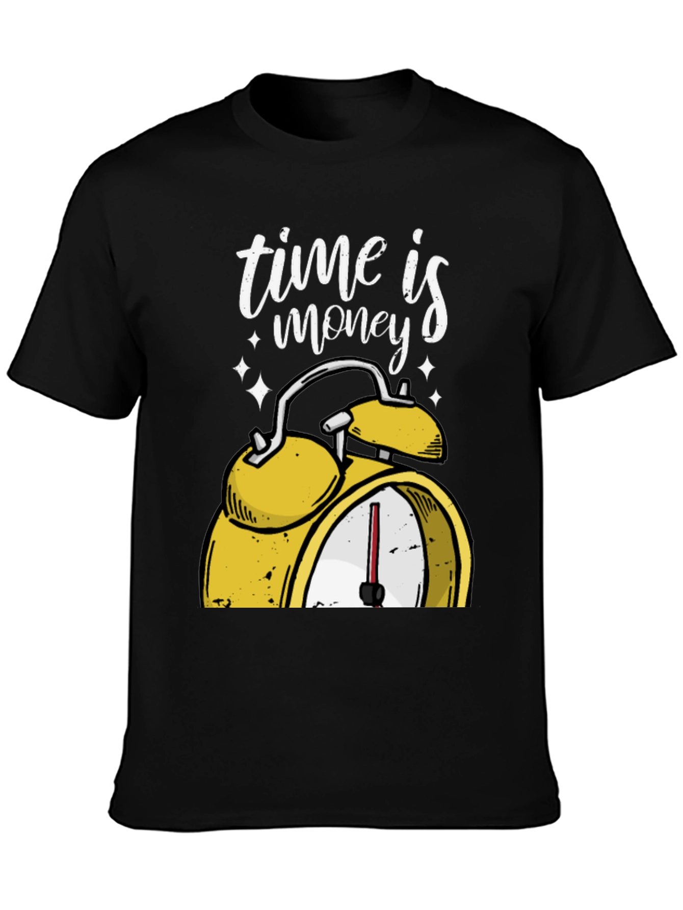 Time is Money Graphic T-Shirt - Black Cotton Tee