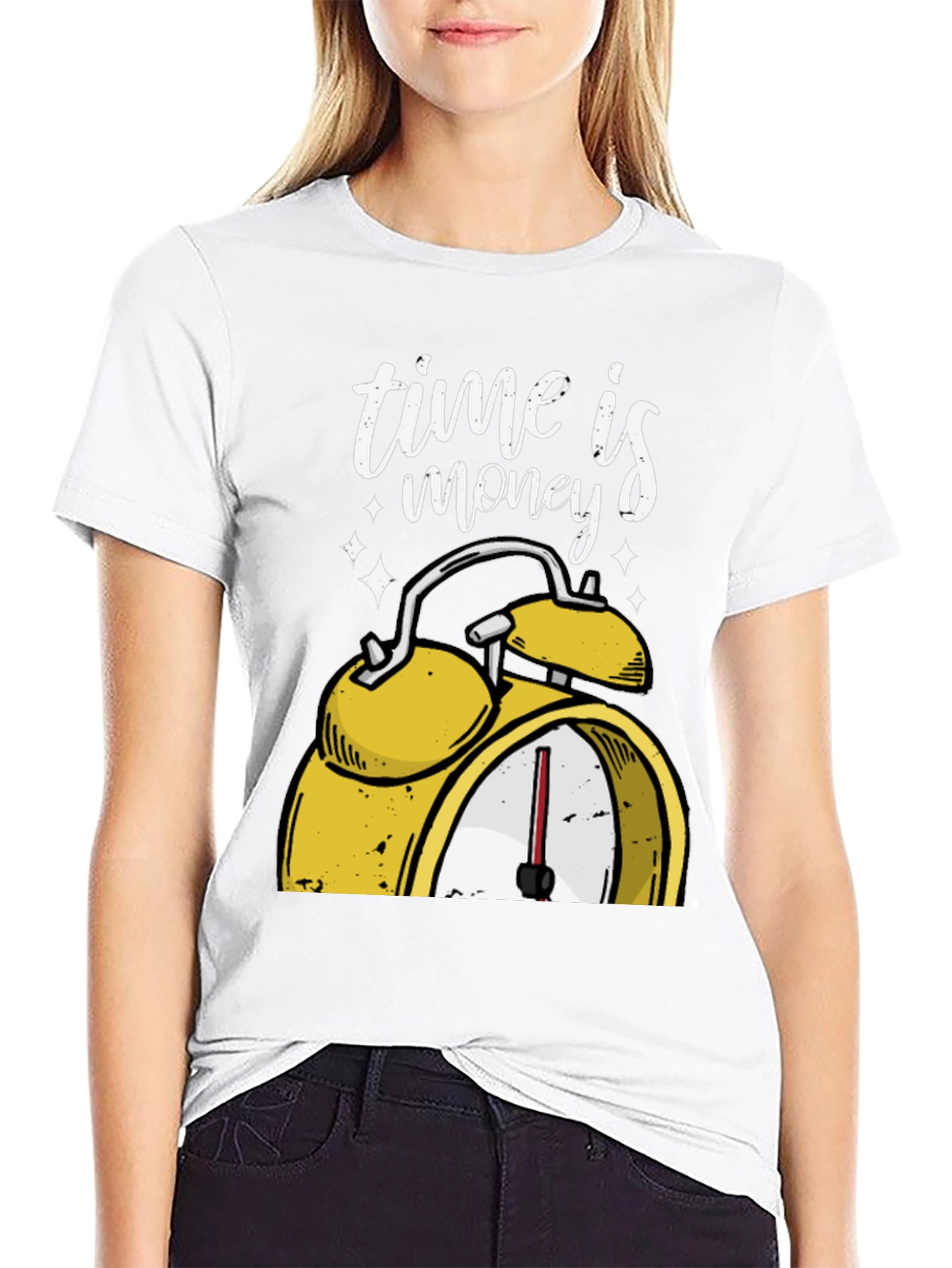 Time is Money Graphic T-Shirt - Black Cotton Tee