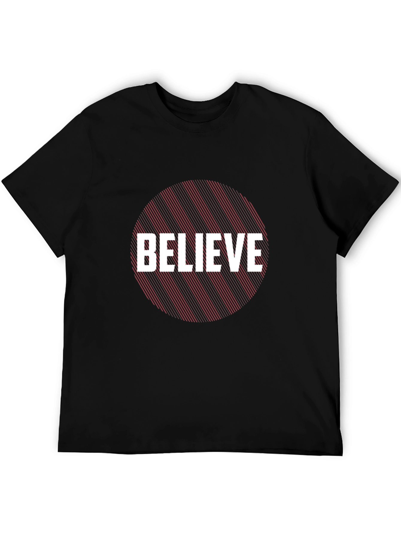 Believe Graphic Tee - Black Cotton Blend