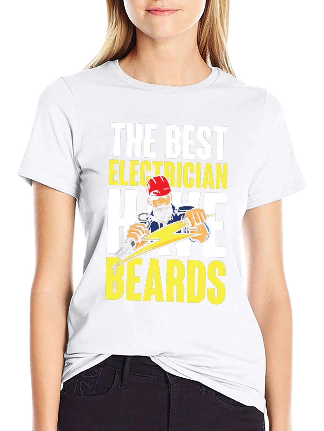 Bearded Electrician T-Shirt - Funny Electrician Gift