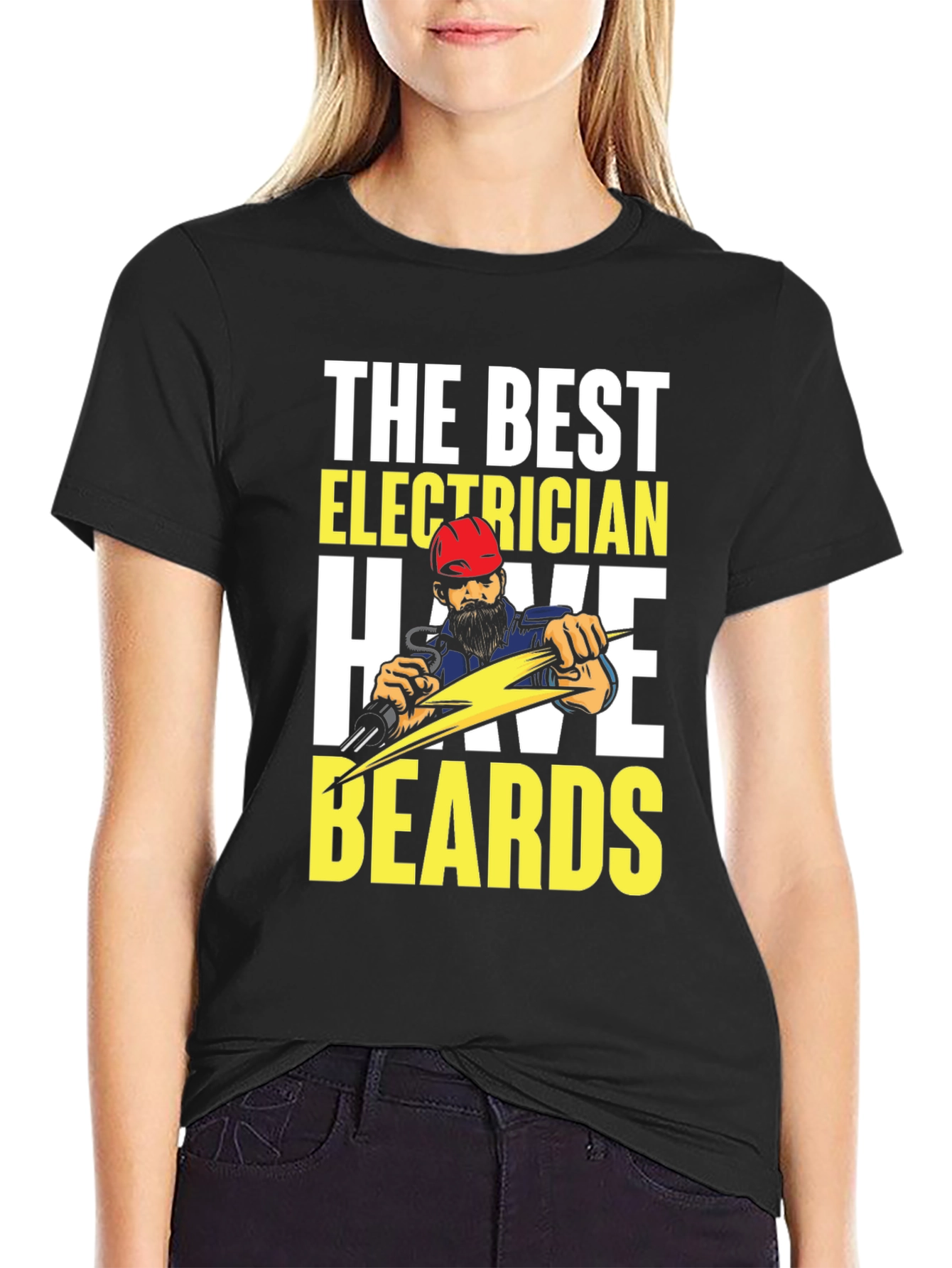Bearded Electrician T-Shirt - Funny Electrician Gift
