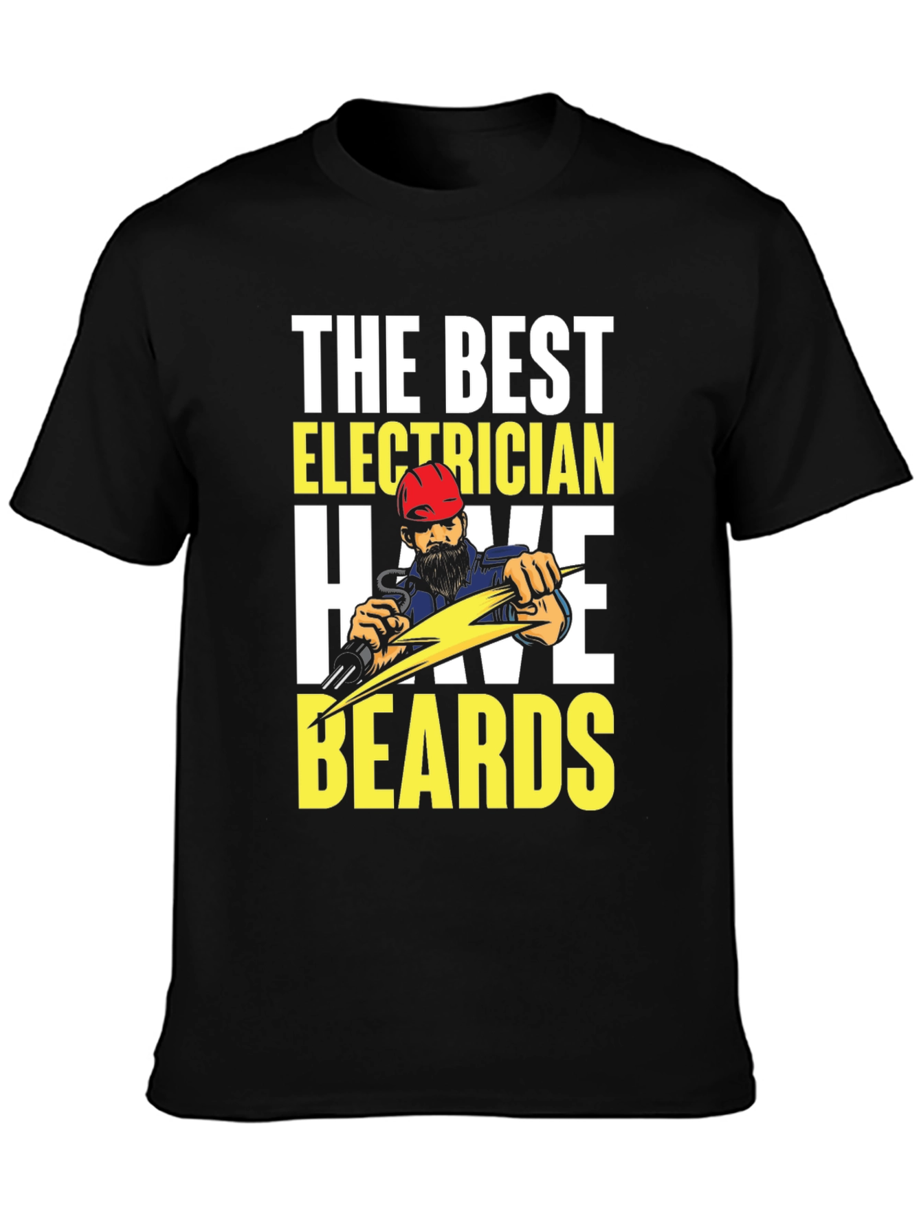 Bearded Electrician T-Shirt - Funny Electrician Gift