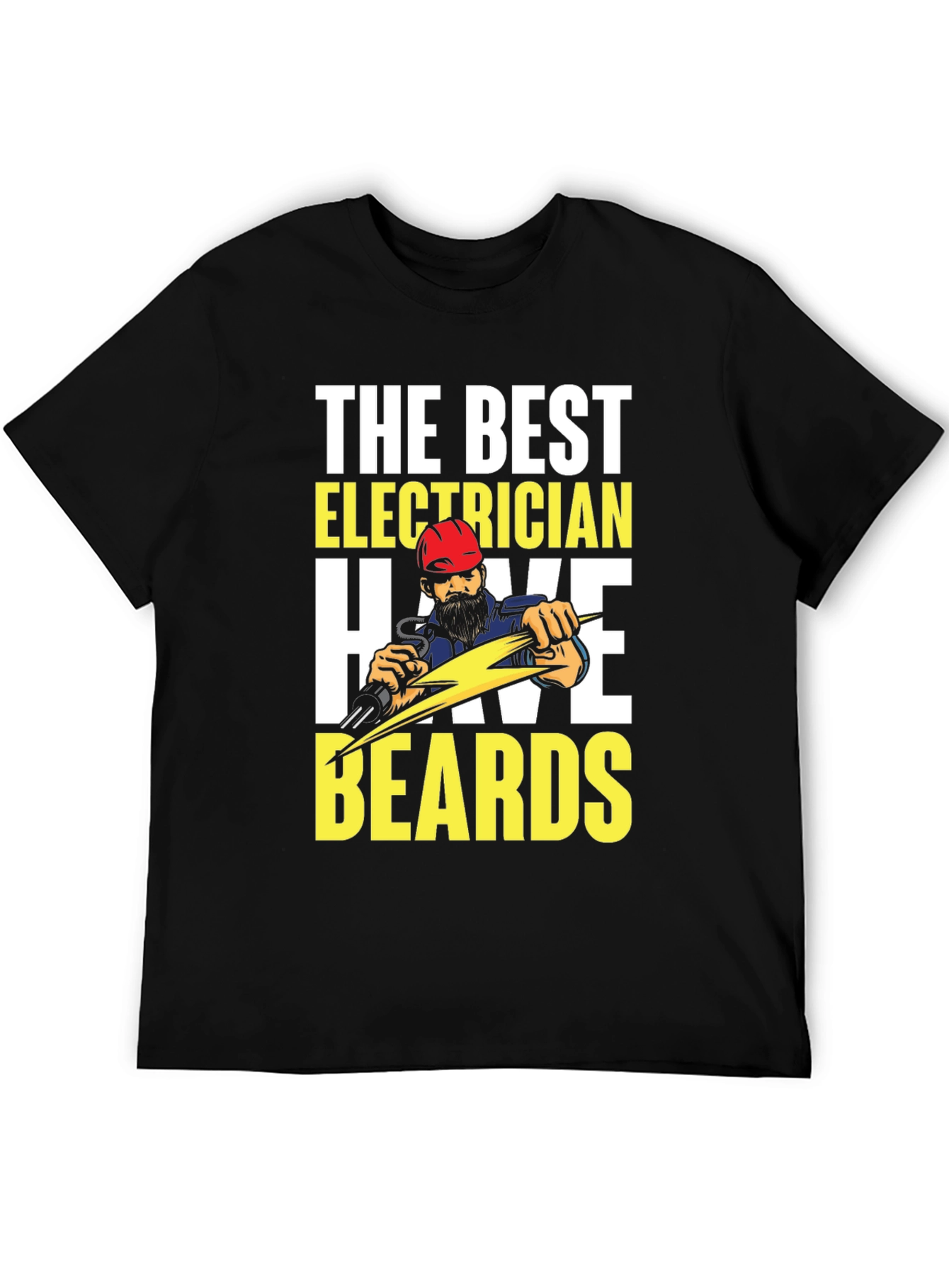 Bearded Electrician T-Shirt - Funny Electrician Gift