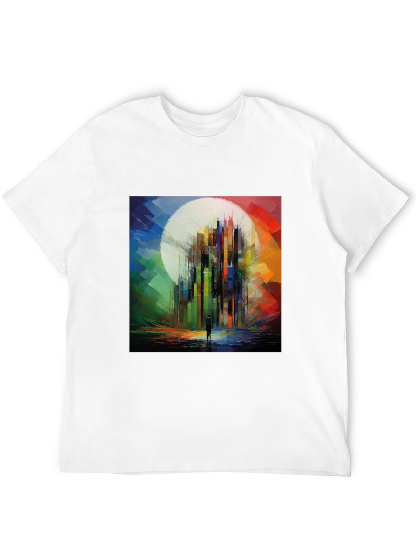 Abstract Cityscape Graphic Tee - Modern Art T-Shirt