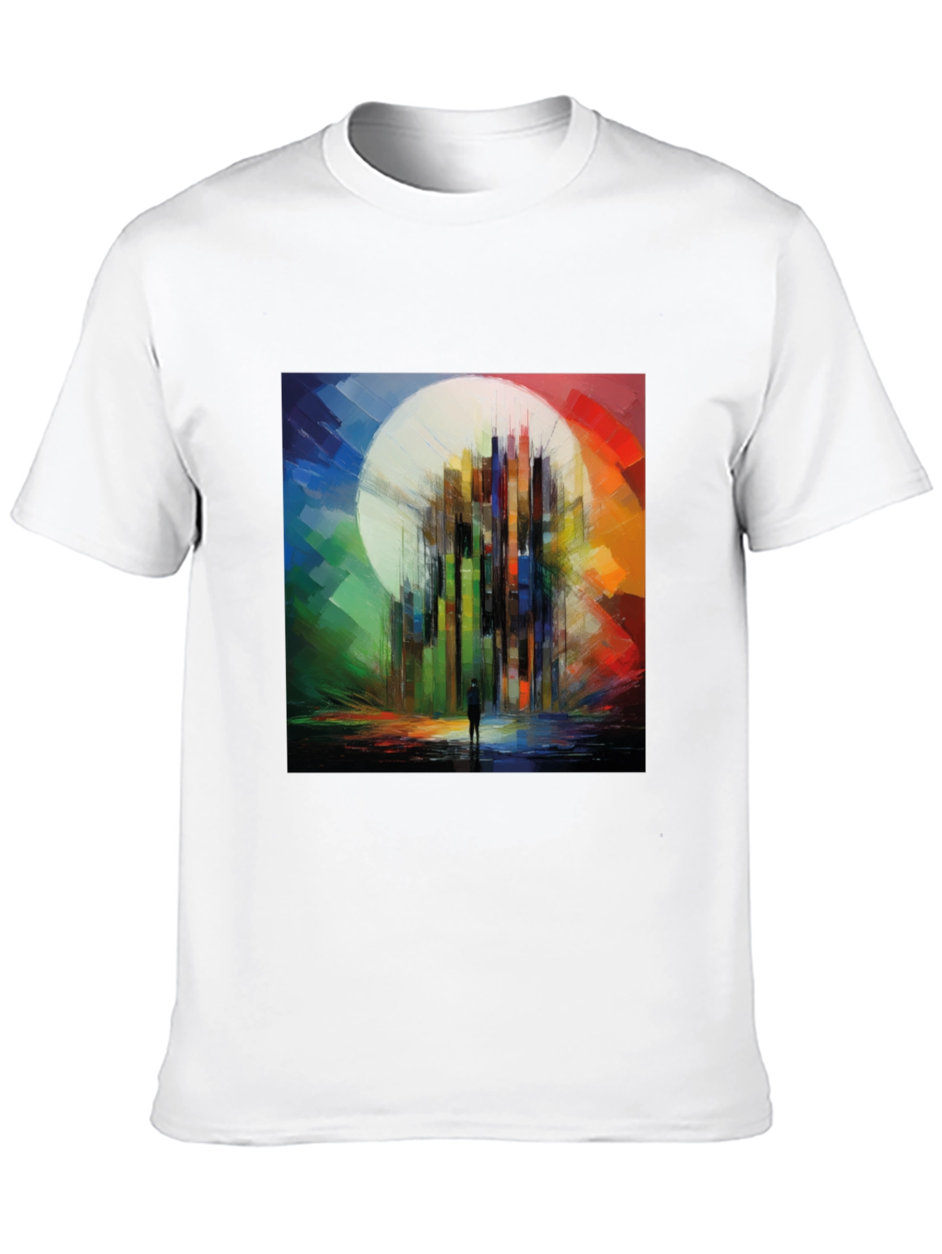 Abstract Cityscape Graphic Tee - Modern Art T-Shirt