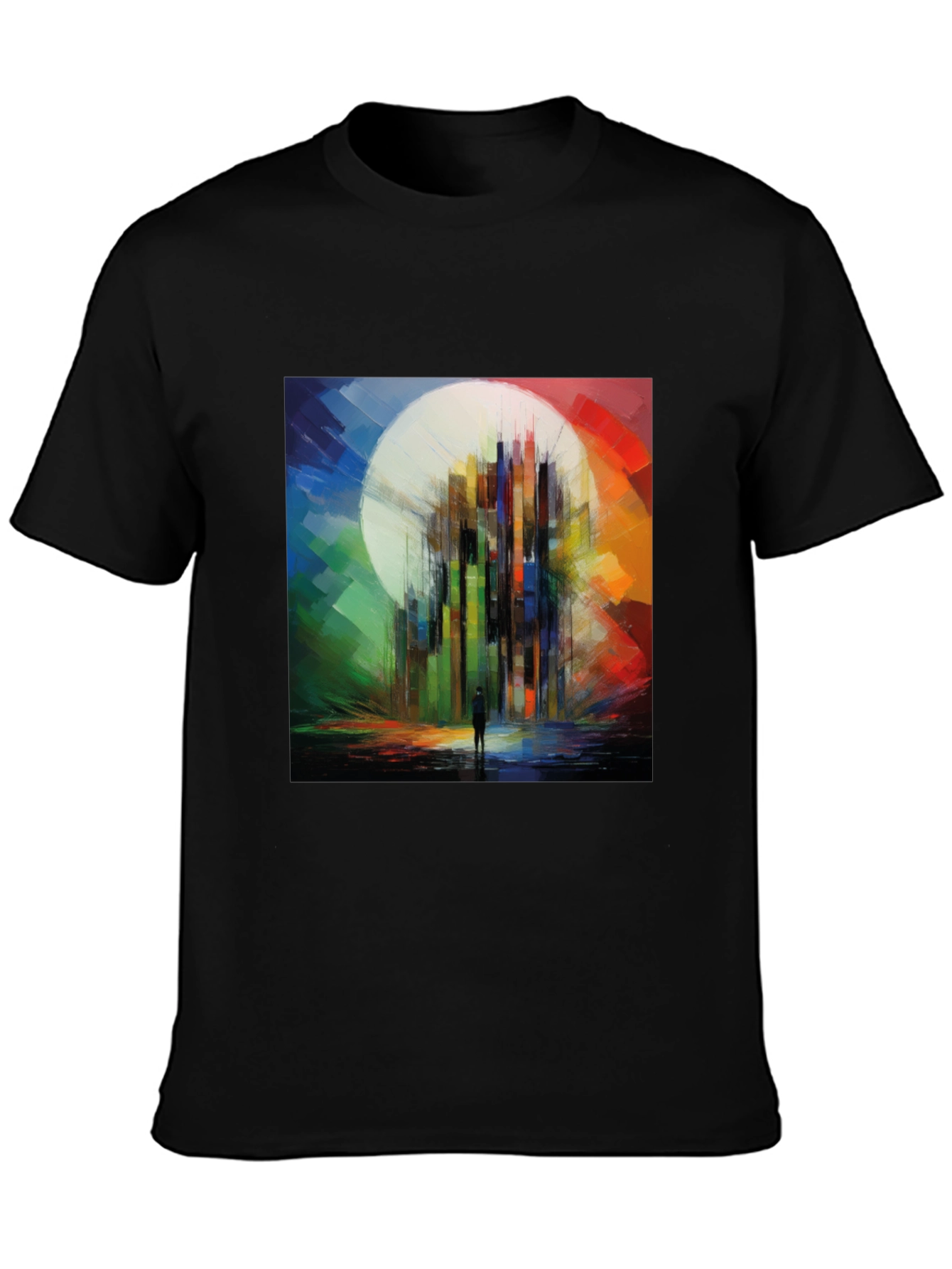 Abstract Cityscape Graphic Tee - Modern Art T-Shirt