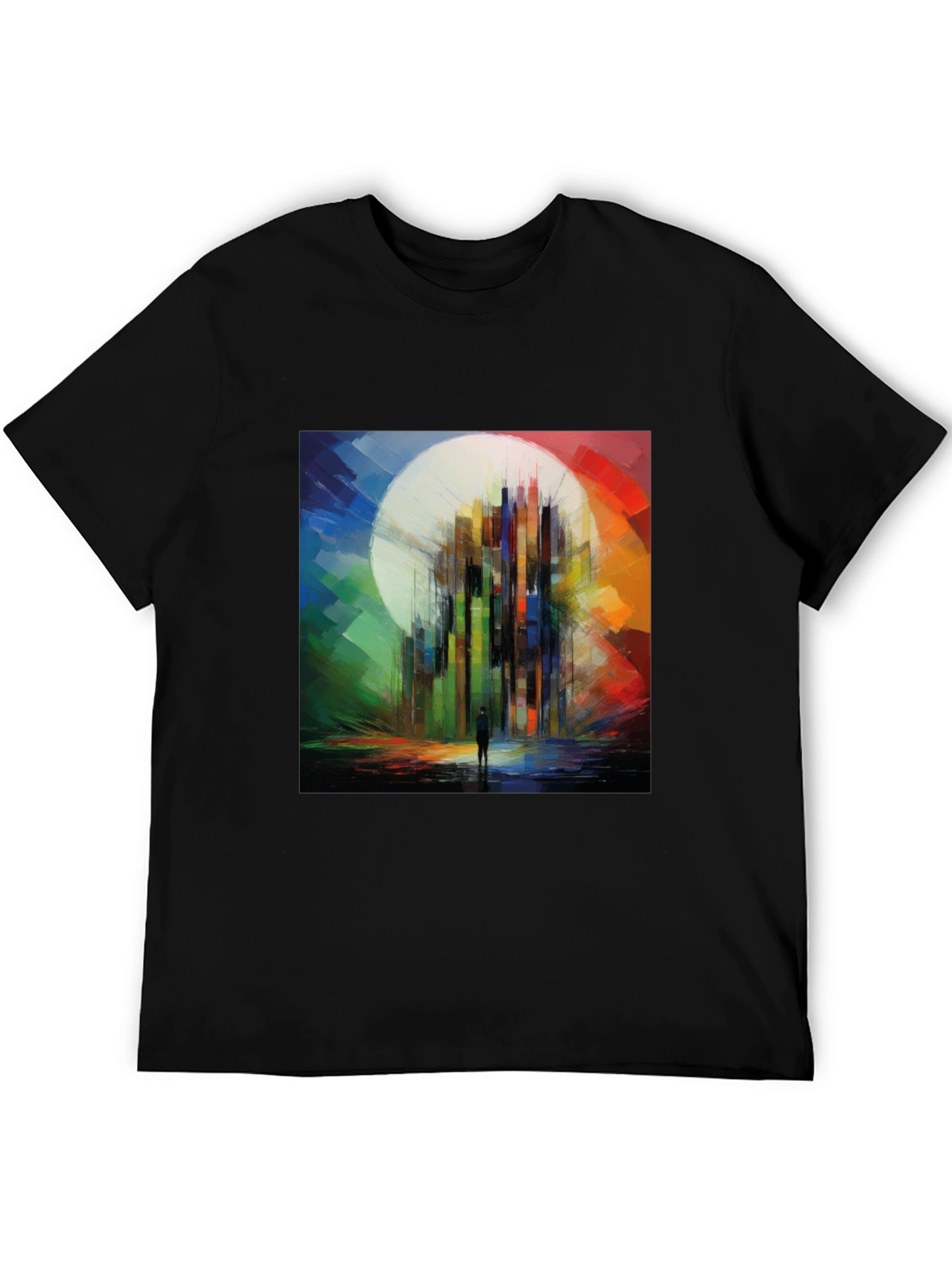 Abstract Cityscape Graphic Tee - Modern Art T-Shirt