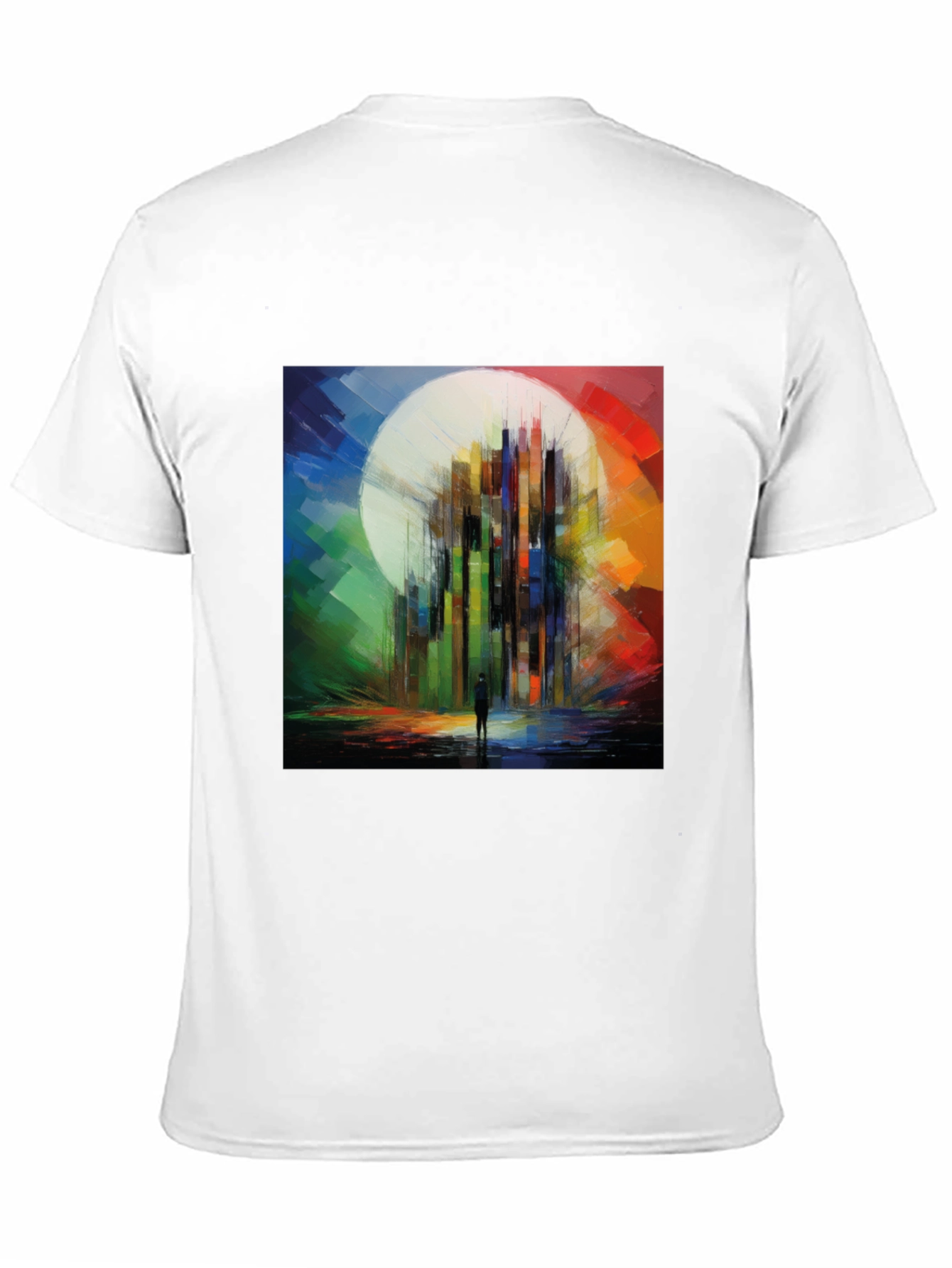 Abstract Cityscape Graphic Tee - Modern Art T-Shirt