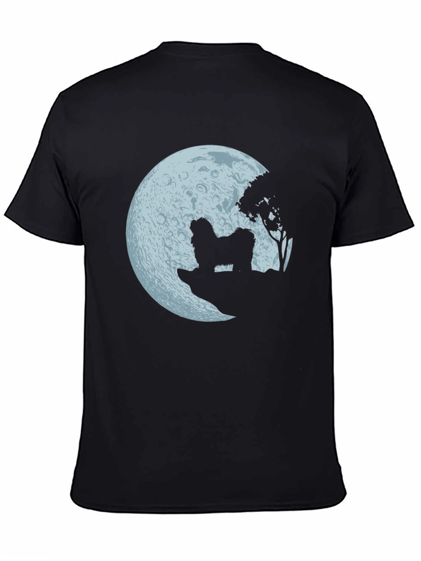 Moonlit Dog Graphic Tee - Mens Black T-Shirt