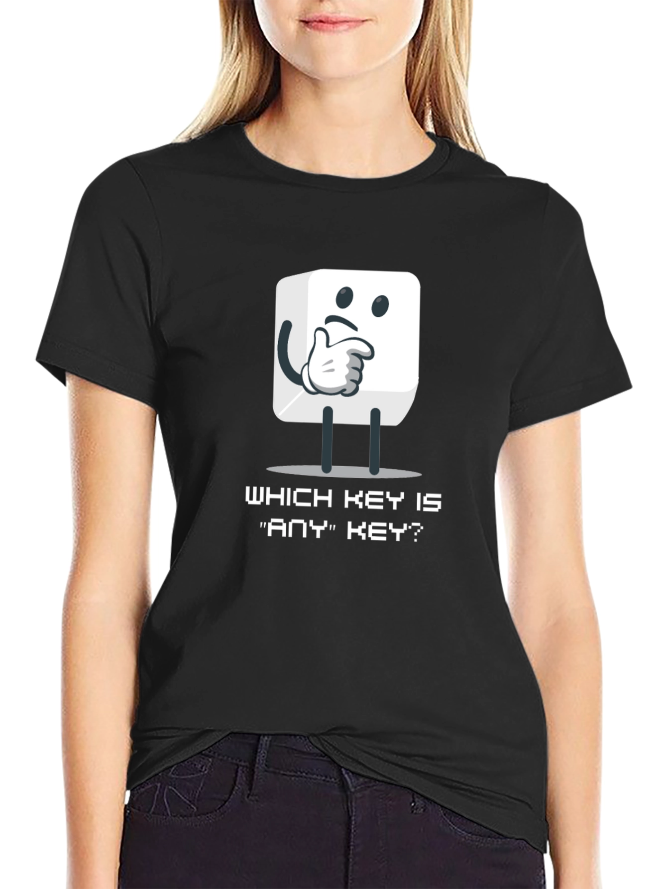 Which Key Is Any Key? Funny Programmer T-Shirt