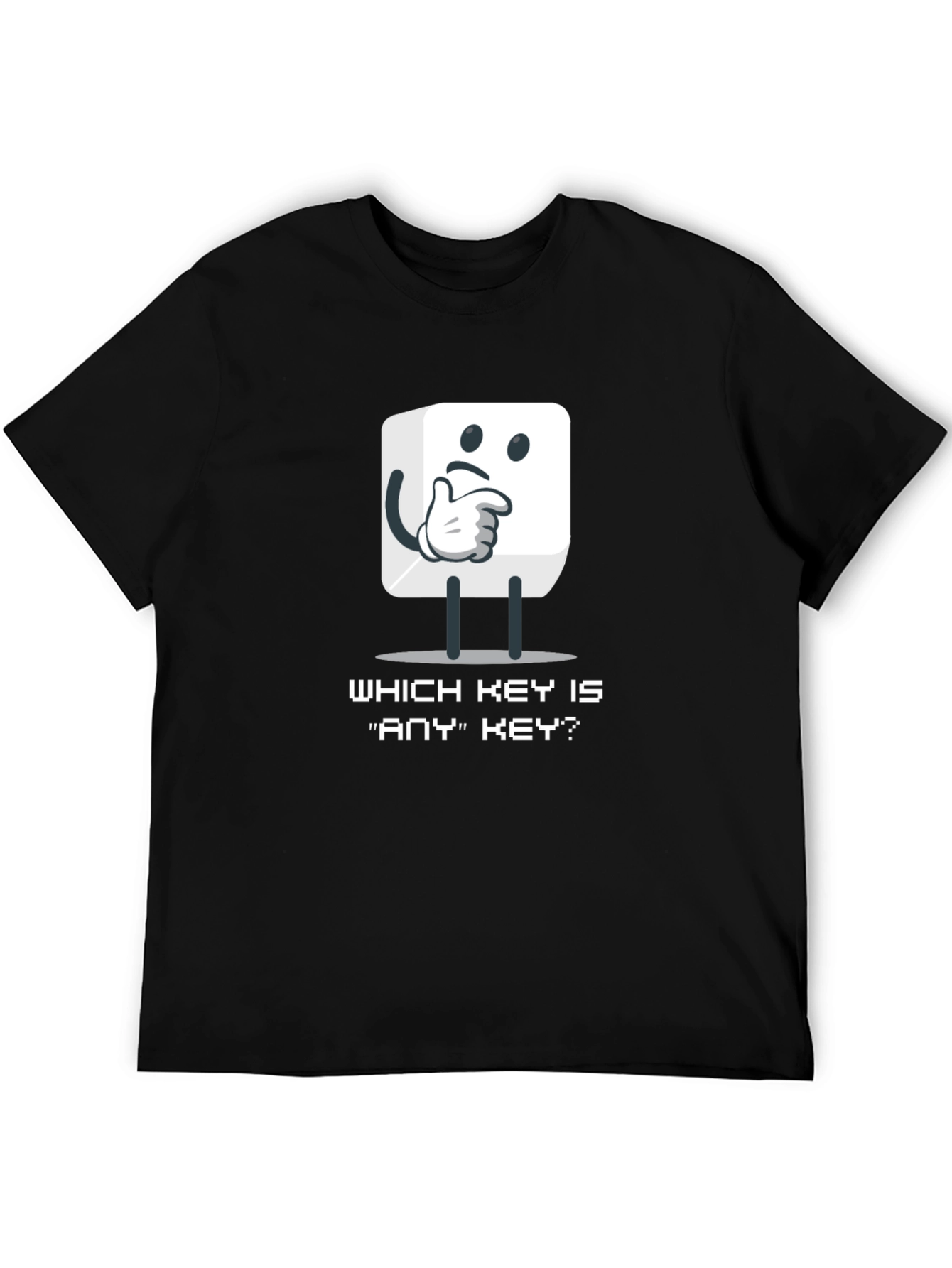 Which Key Is Any Key? Funny Programmer T-Shirt
