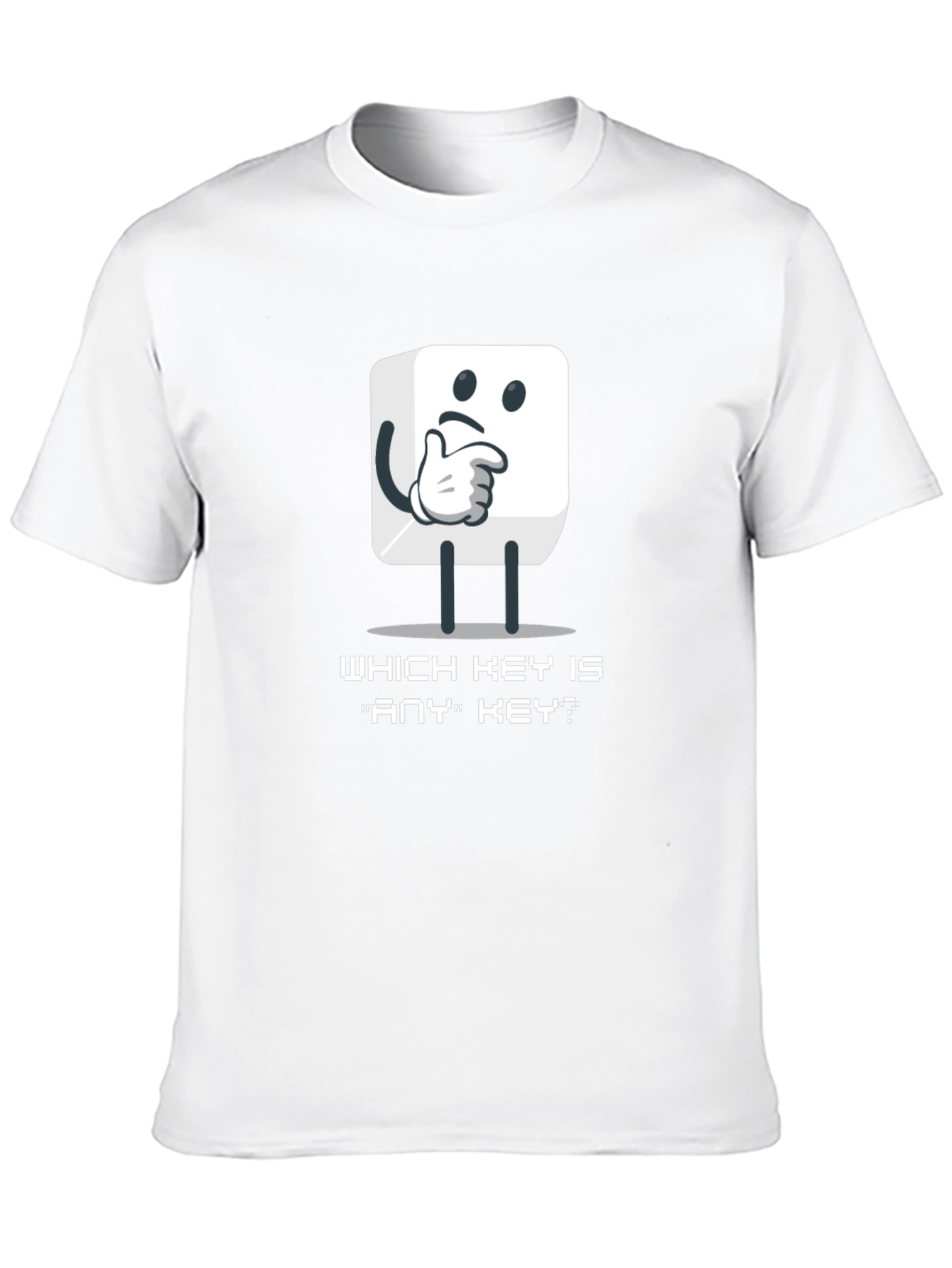 Which Key Is Any Key? Funny Programmer T-Shirt