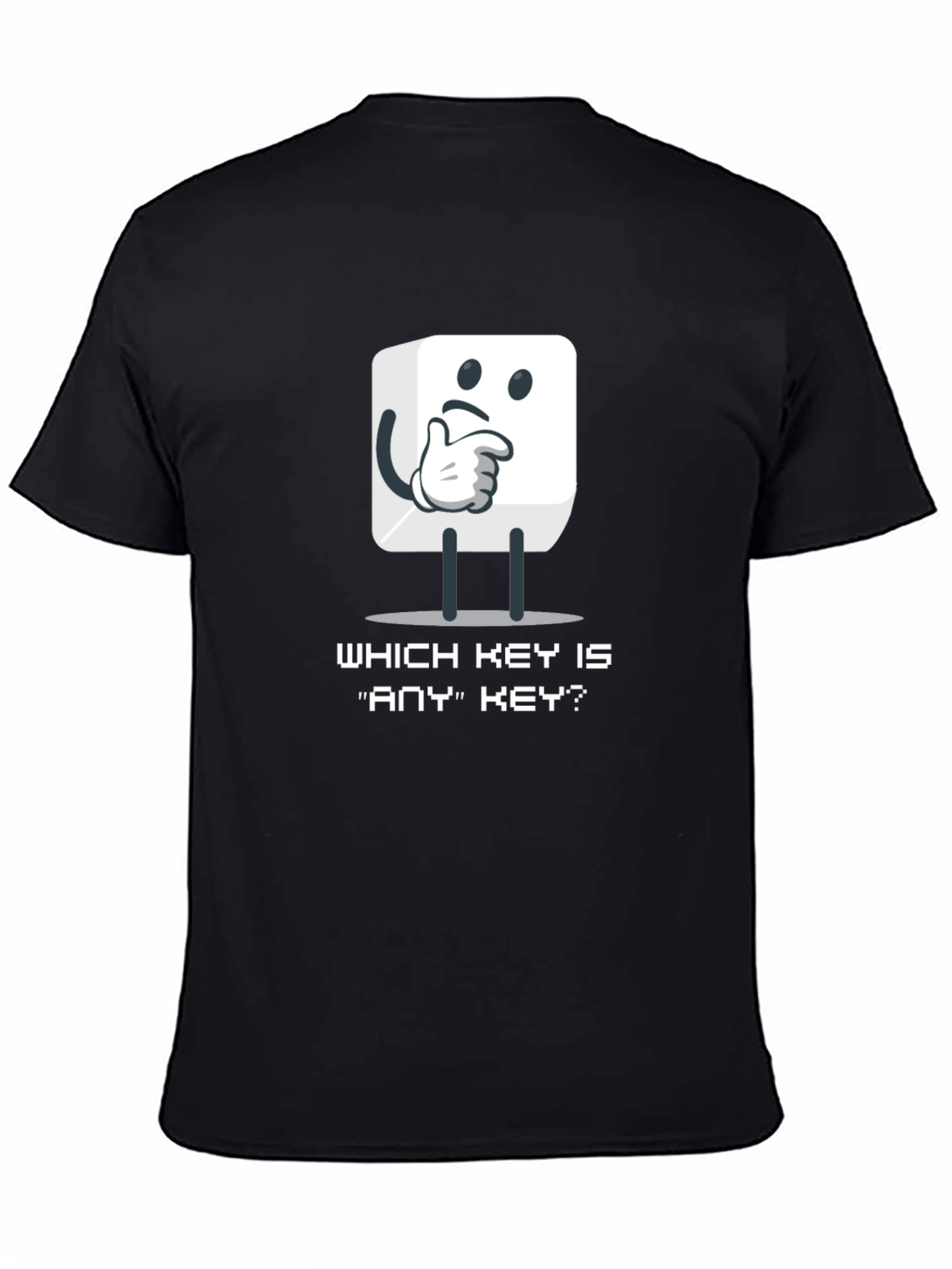 Which Key Is Any Key? Funny Programmer T-Shirt