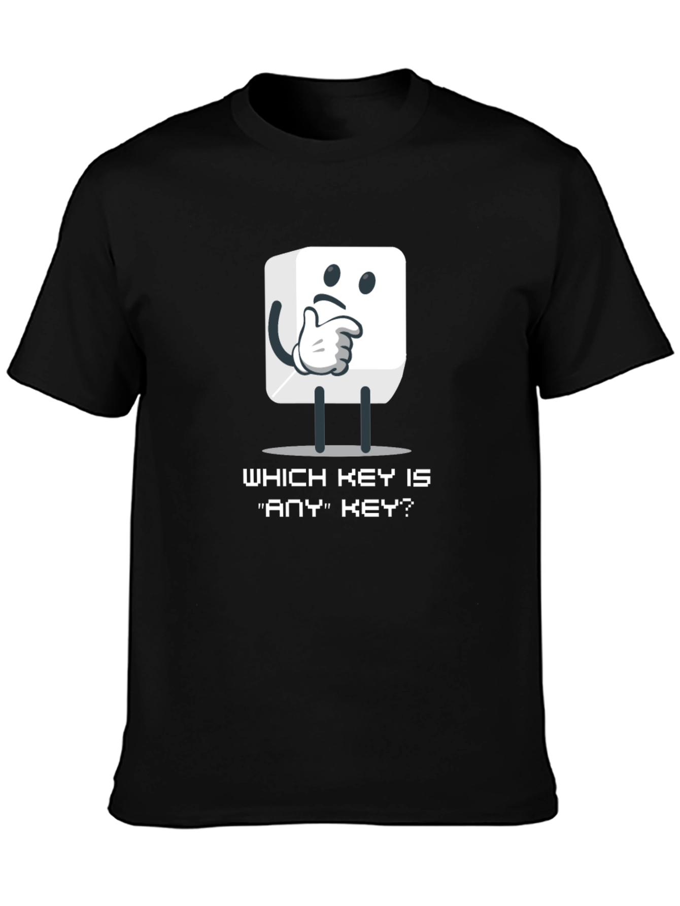 Which Key Is Any Key? Funny Programmer T-Shirt