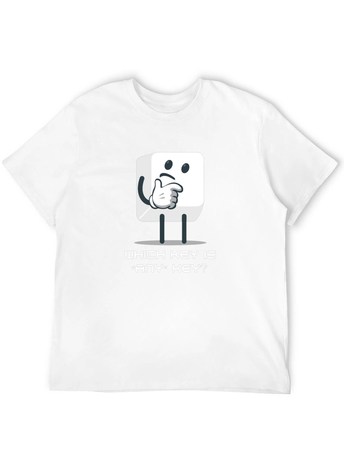 Which Key Is Any Key? Funny Programmer T-Shirt