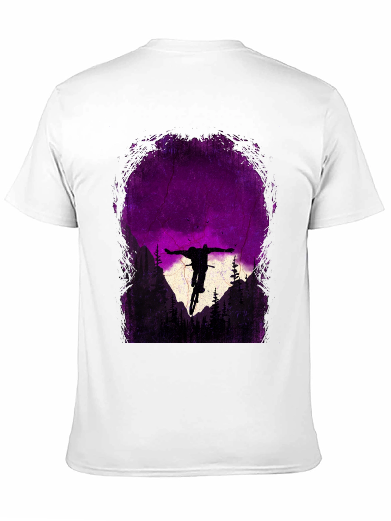 Mountain Biker Silhouette Graphic Tee