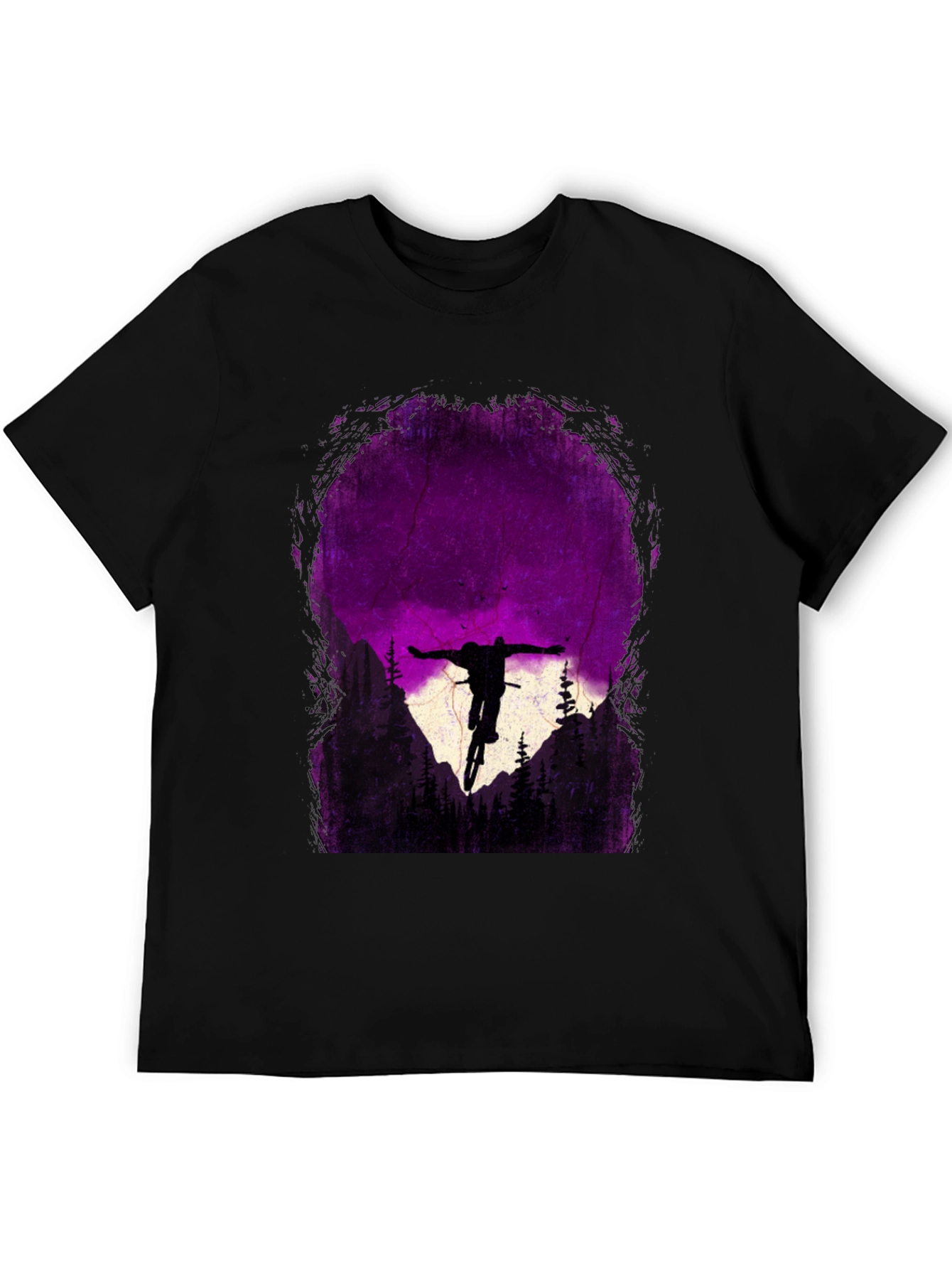 Mountain Biker Silhouette Graphic Tee