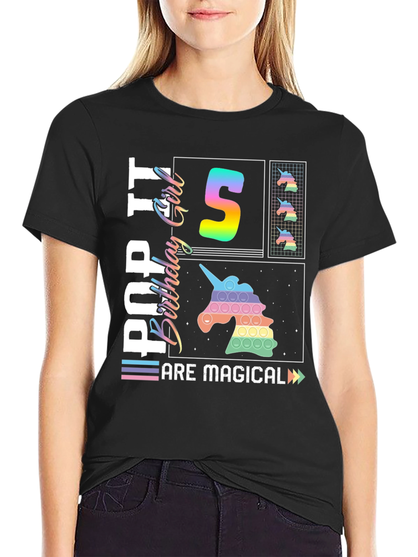 Pop It Birthday Girl 5 T-Shirt