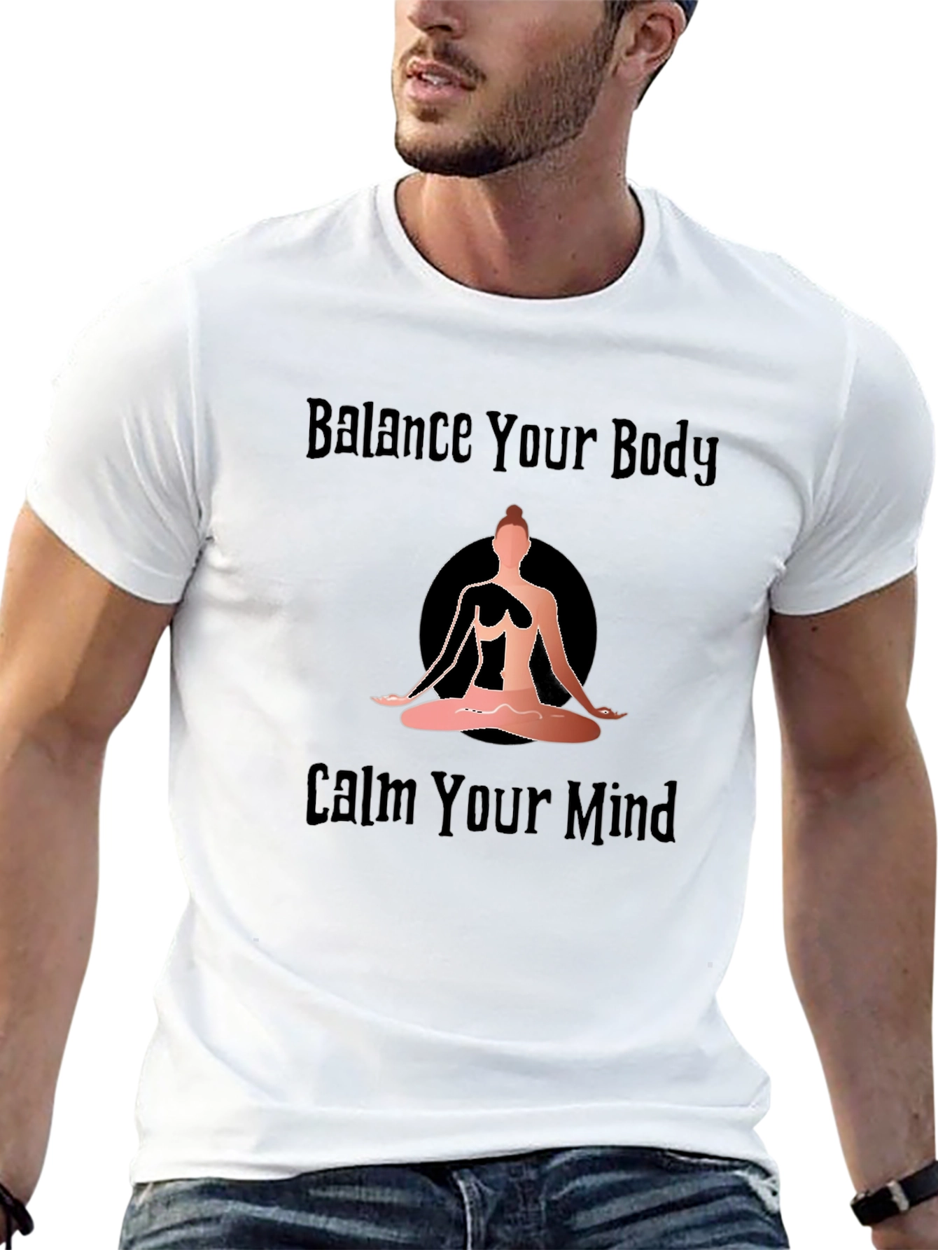 Balance Your Body Calm Your Mind Yoga Graphic T-Shirt
