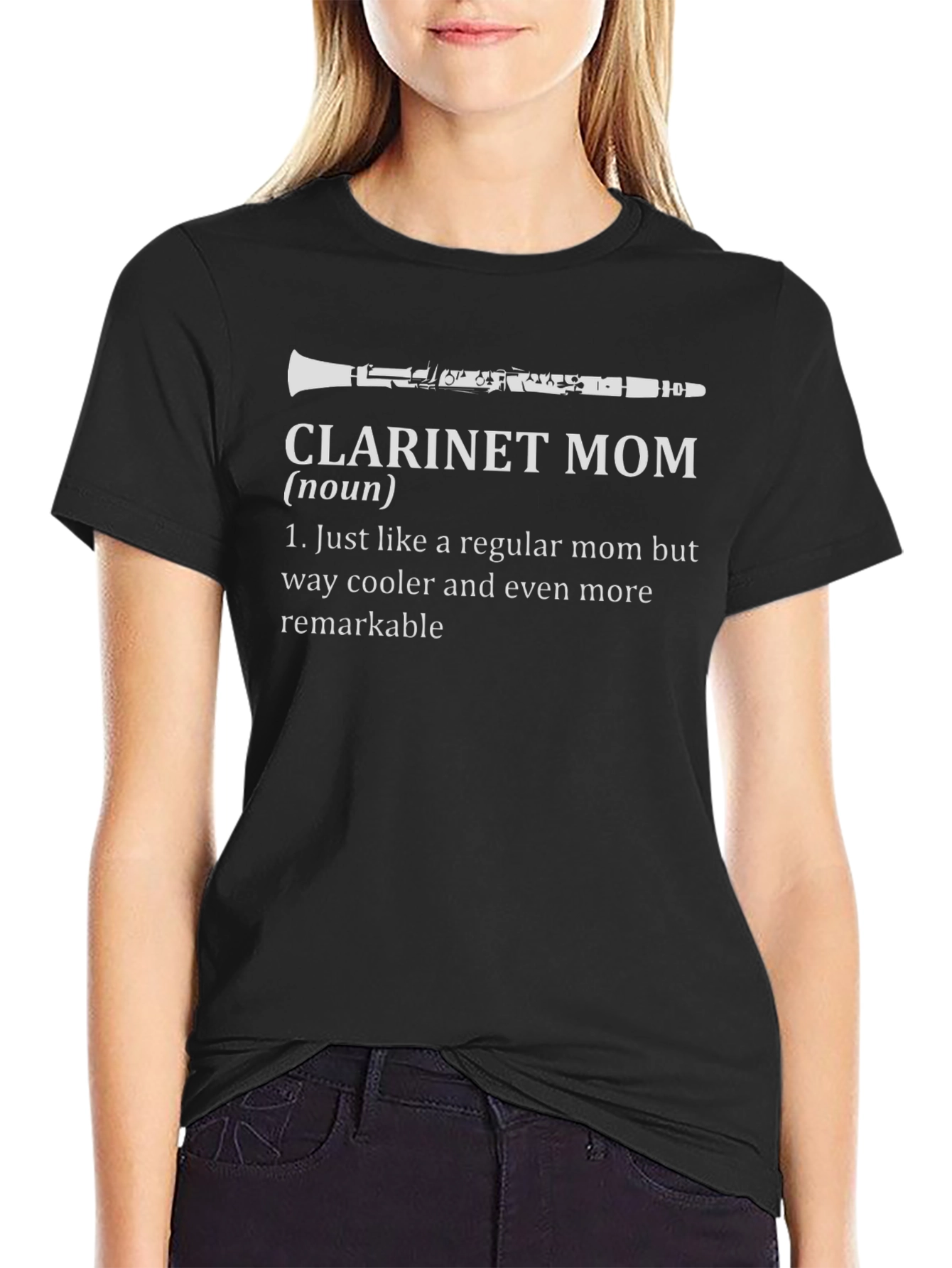Clarinet Mom Graphic Tee - Musician Mother T-Shirt