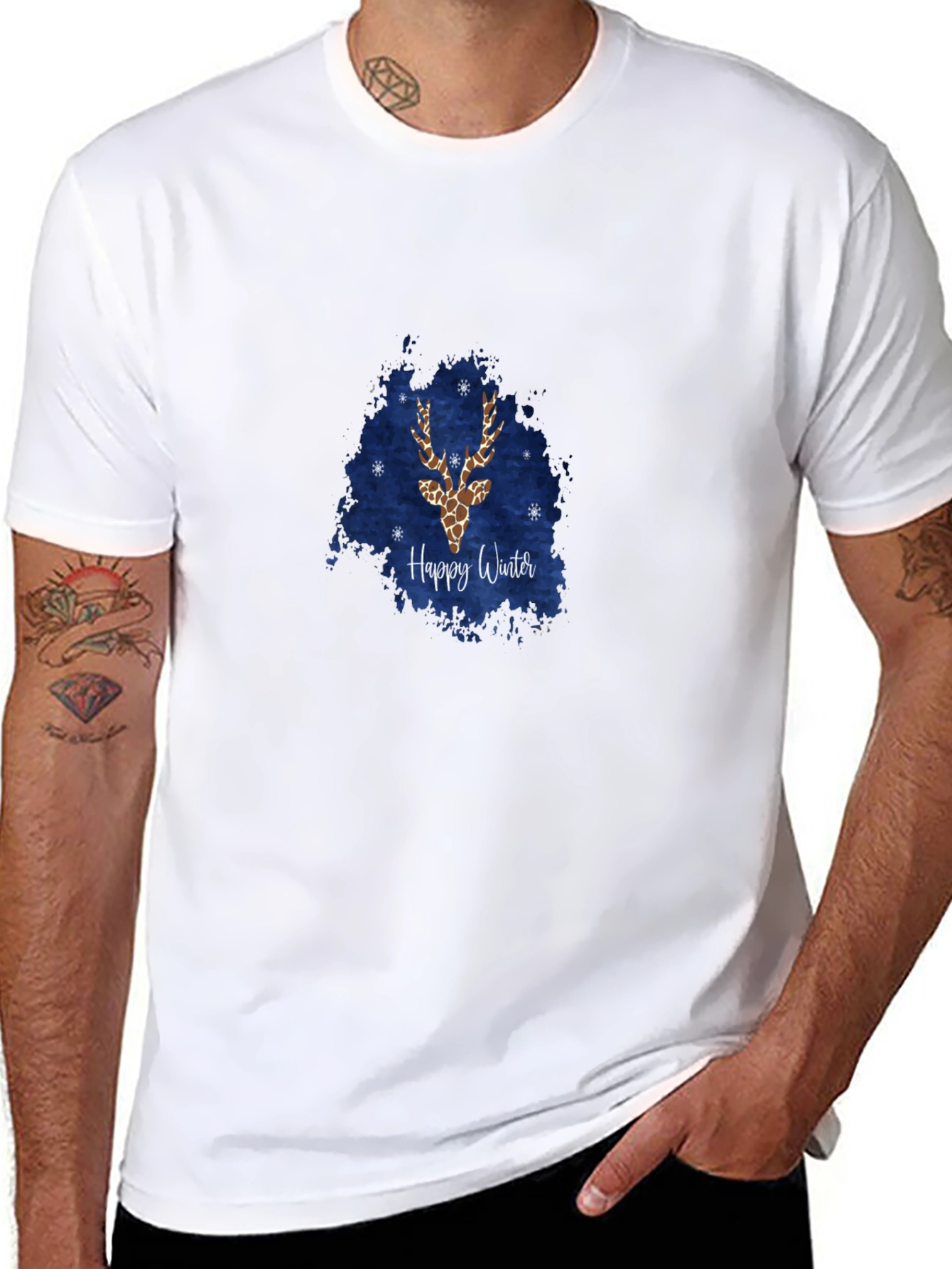 Happy Winter Reindeer Graphic Tee