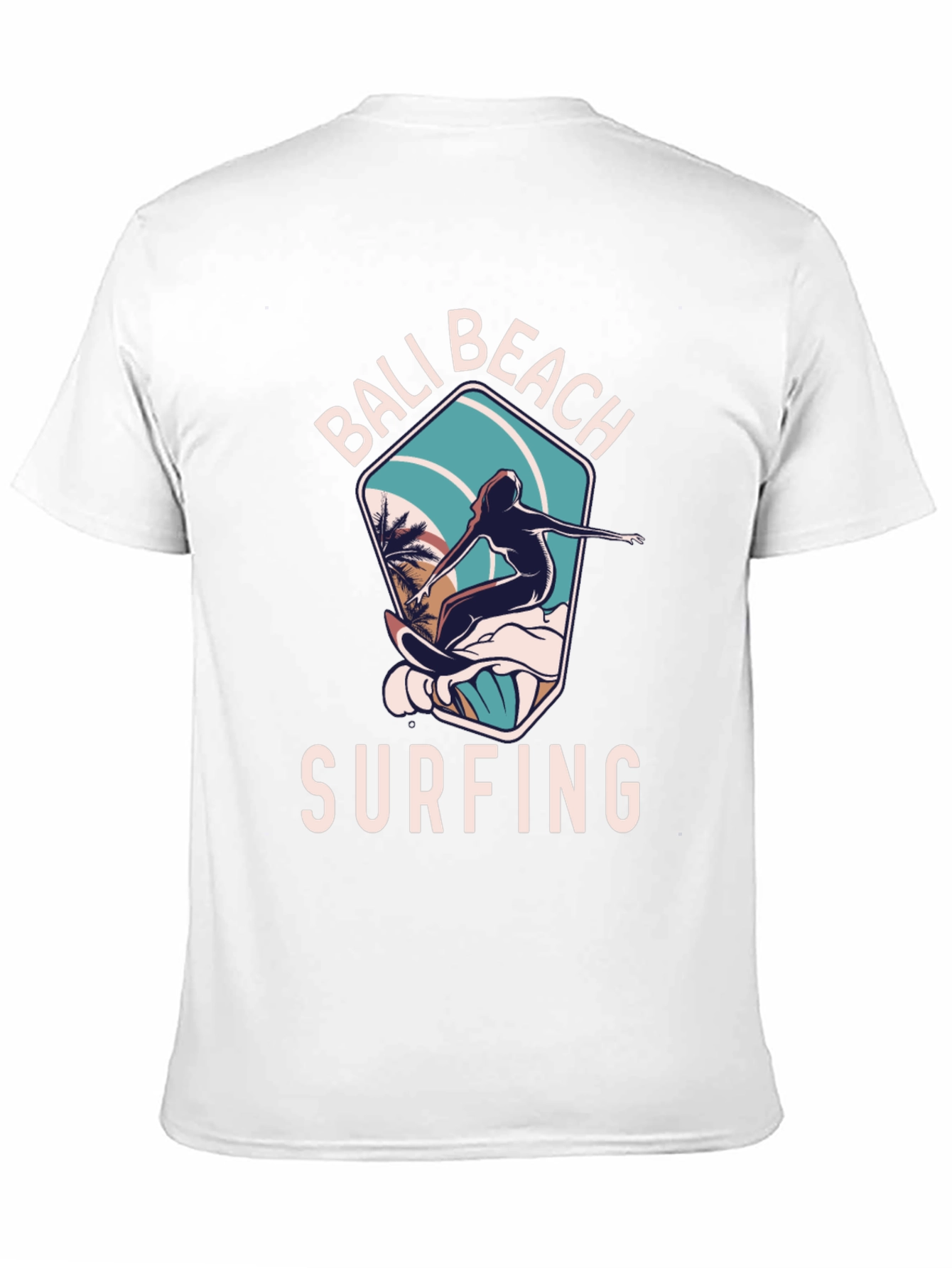 Bali Beach Surfing T-Shirt - Black
