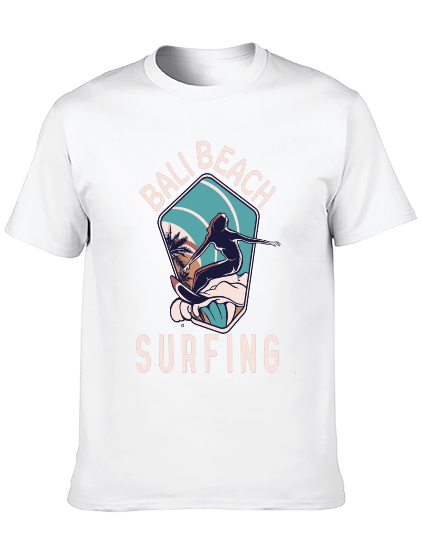 Bali Beach Surfing T-Shirt - Black