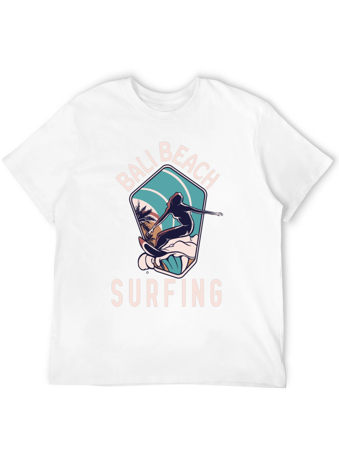 Bali Beach Surfing T-Shirt - Black