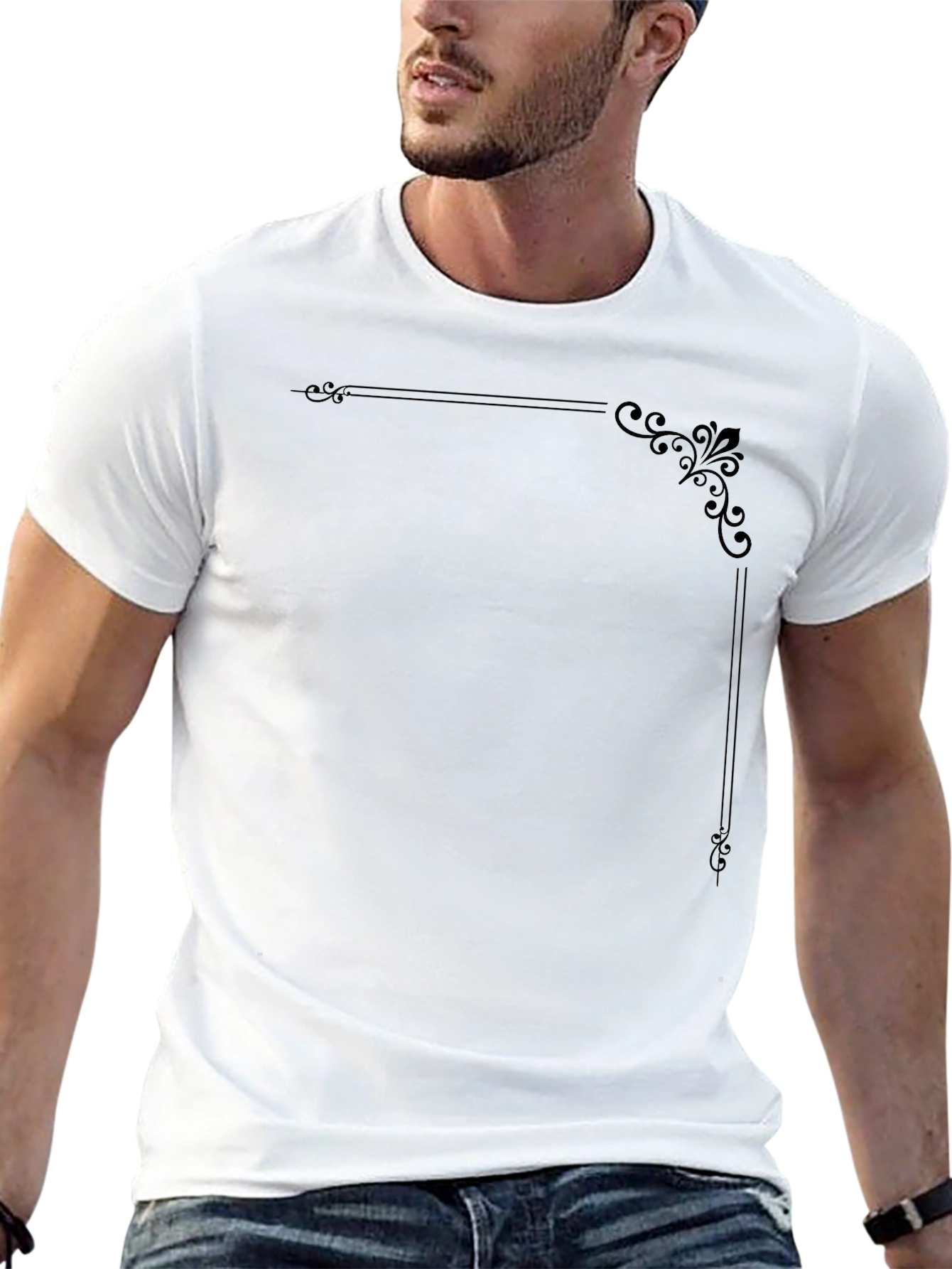 Elegant Black Graphic Tee