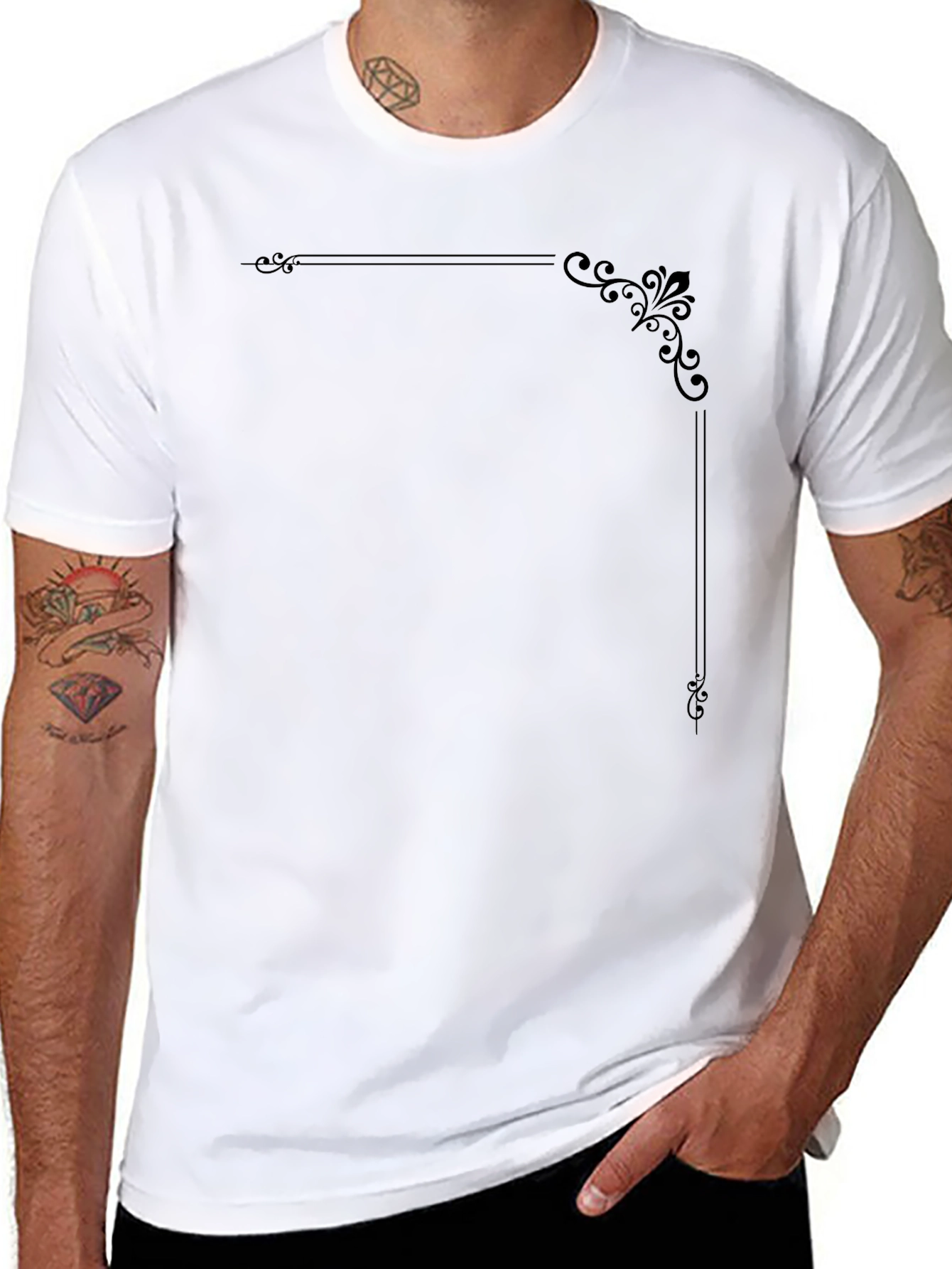Elegant Black Graphic Tee