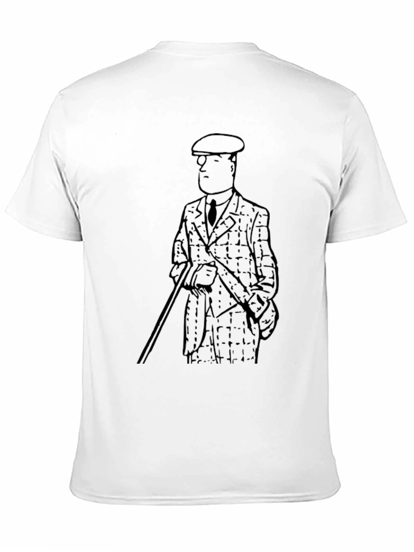 Retro Cartoon Man Graphic Black T-Shirt