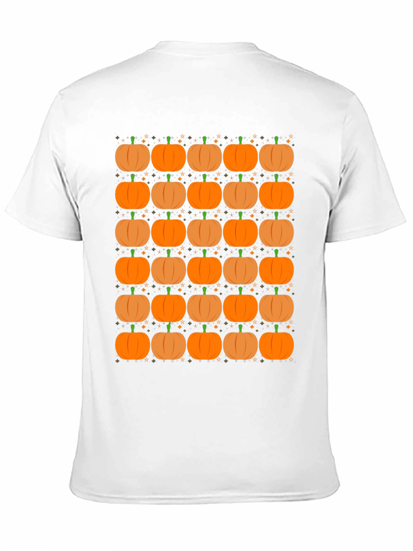 Pumpkin Pattern Black T-Shirt - Fall Festival Ready